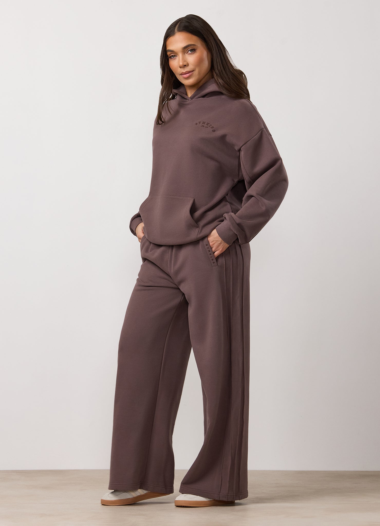 Gym King Replenish Peached Seam Hoodie - Deep Mocha