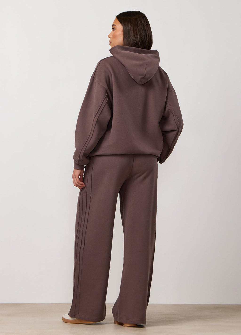 Gym King Replenish Peached Seam Hoodie - Deep Mocha