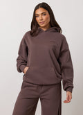 Gym King Replenish Peached Seam Hoodie - Deep Mocha
