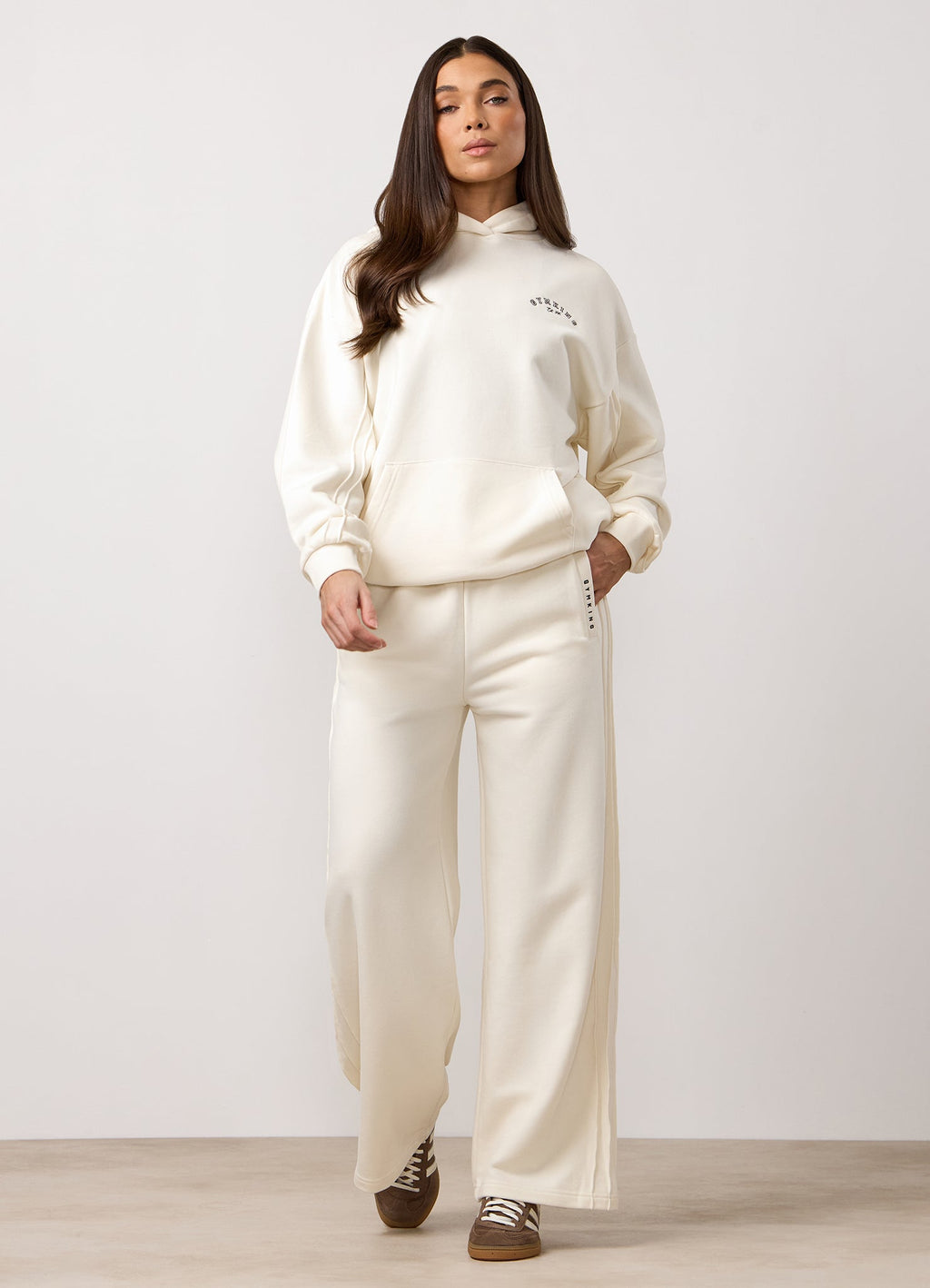 Gym King Replenish Peached Wide Seam Jogger - Marshmallow