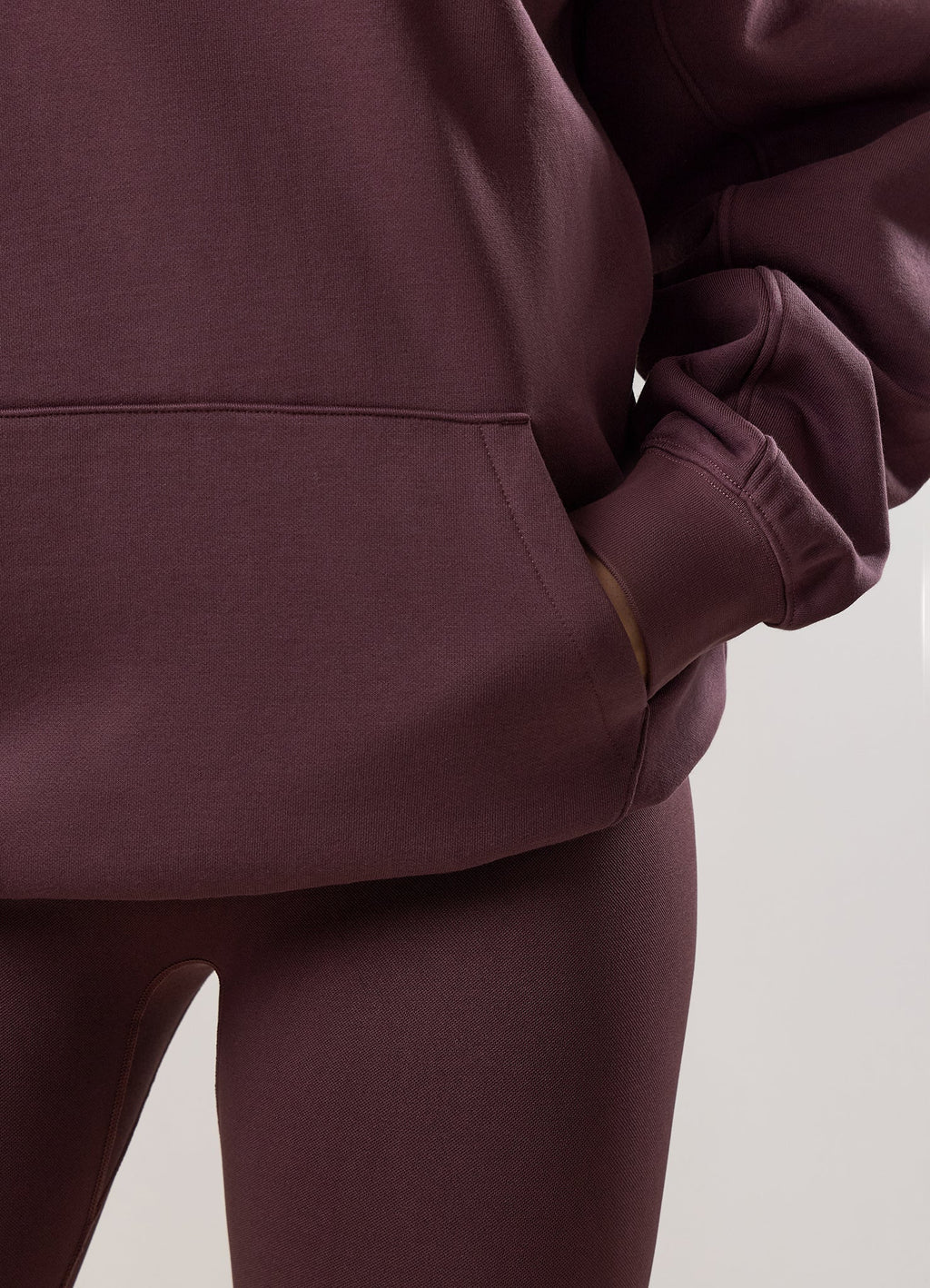 Gym King Reset Oversized Hoodie - Deep Plum