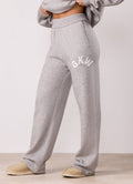 Gym King Restore Knit Straight Leg Jogger - Light Grey Marl