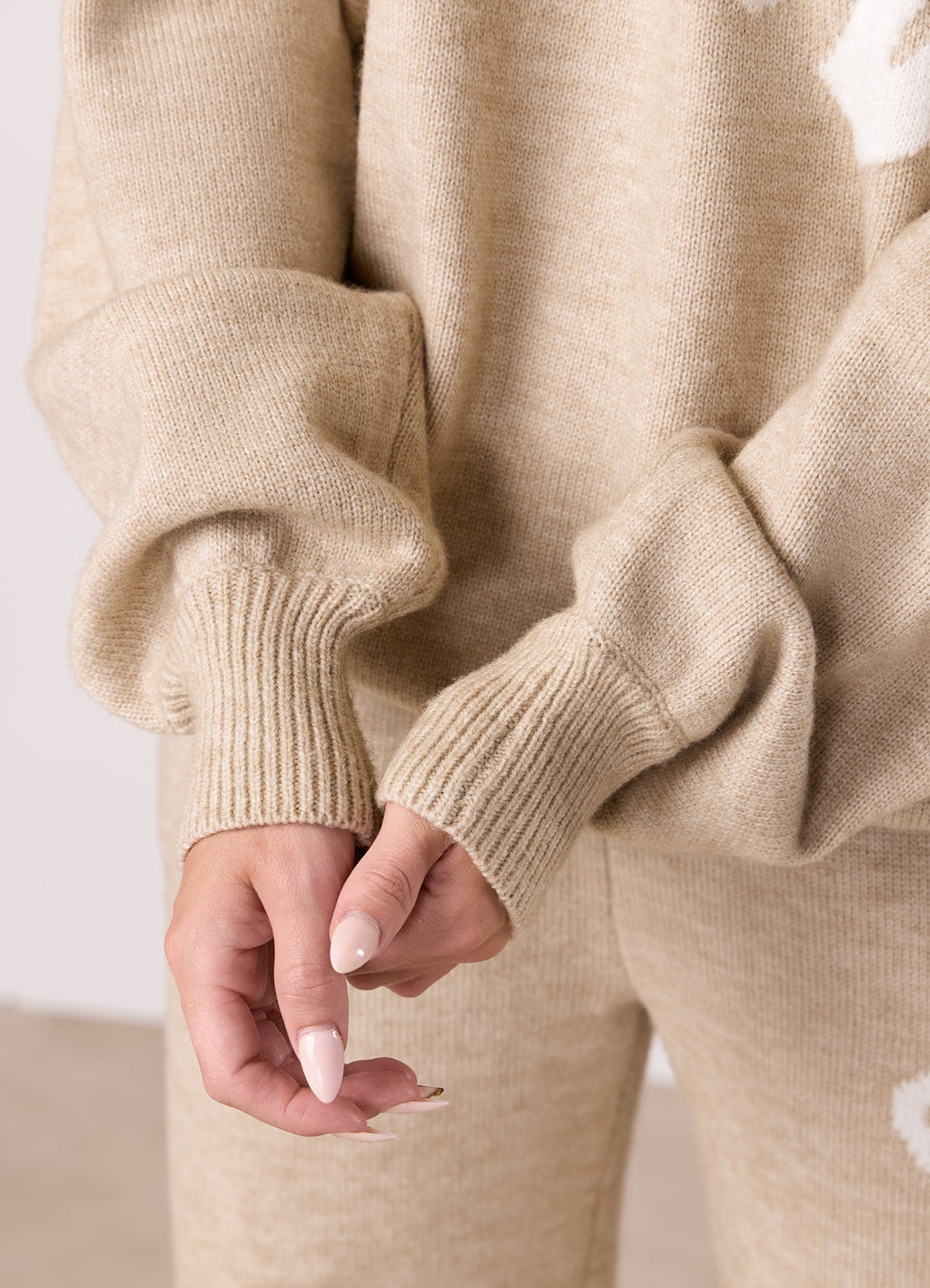 Gym King Restore Knit Crew - Oatmeal Marl