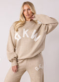 Gym King Restore Knit Crew - Oatmeal Marl