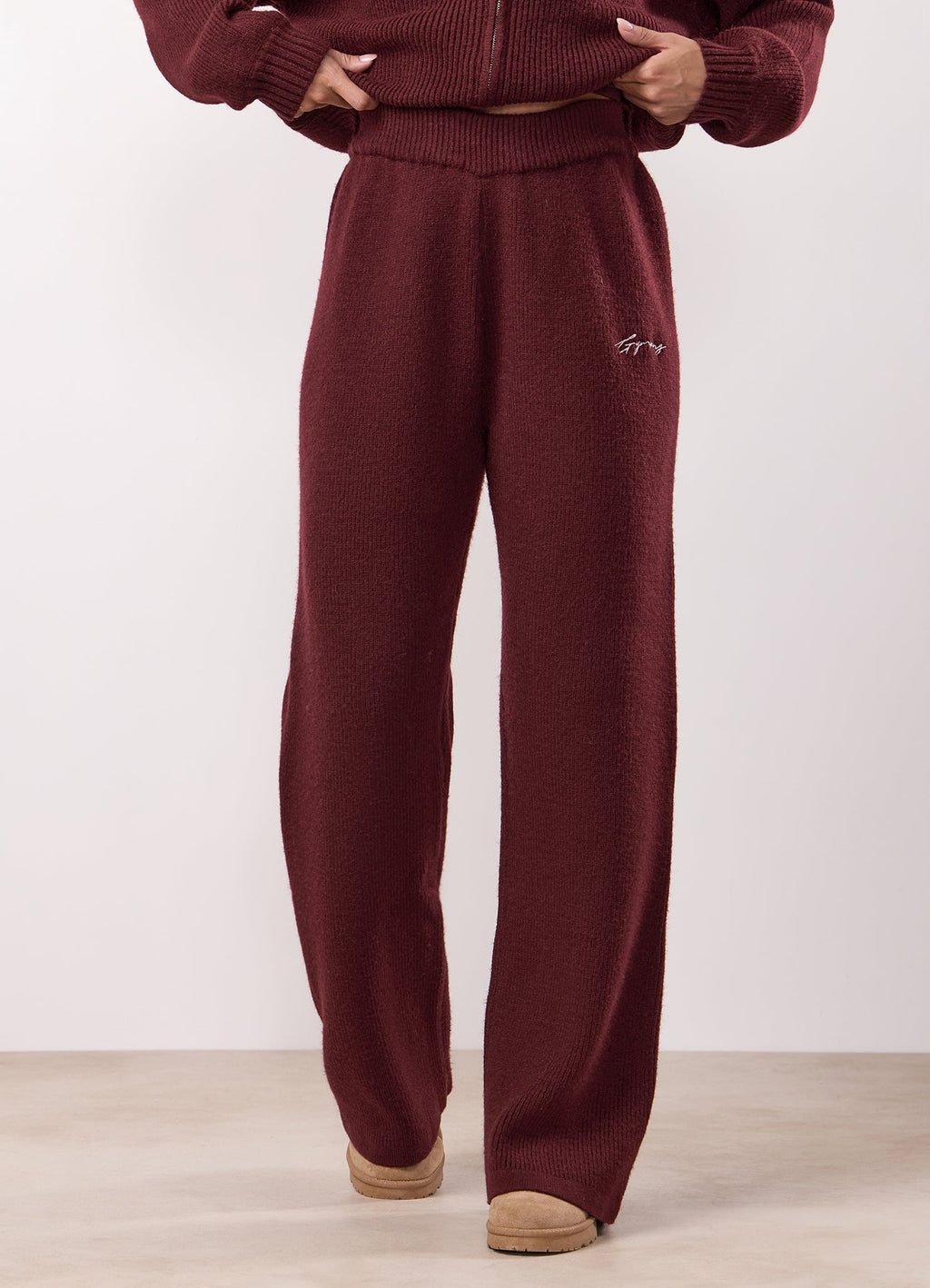 Gym King Rib Knit Trouser - Fig