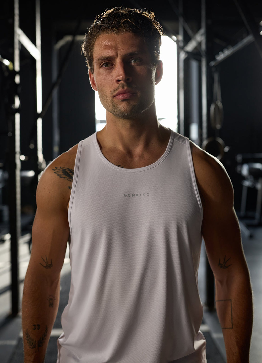 Gym King Roam Tank - White
