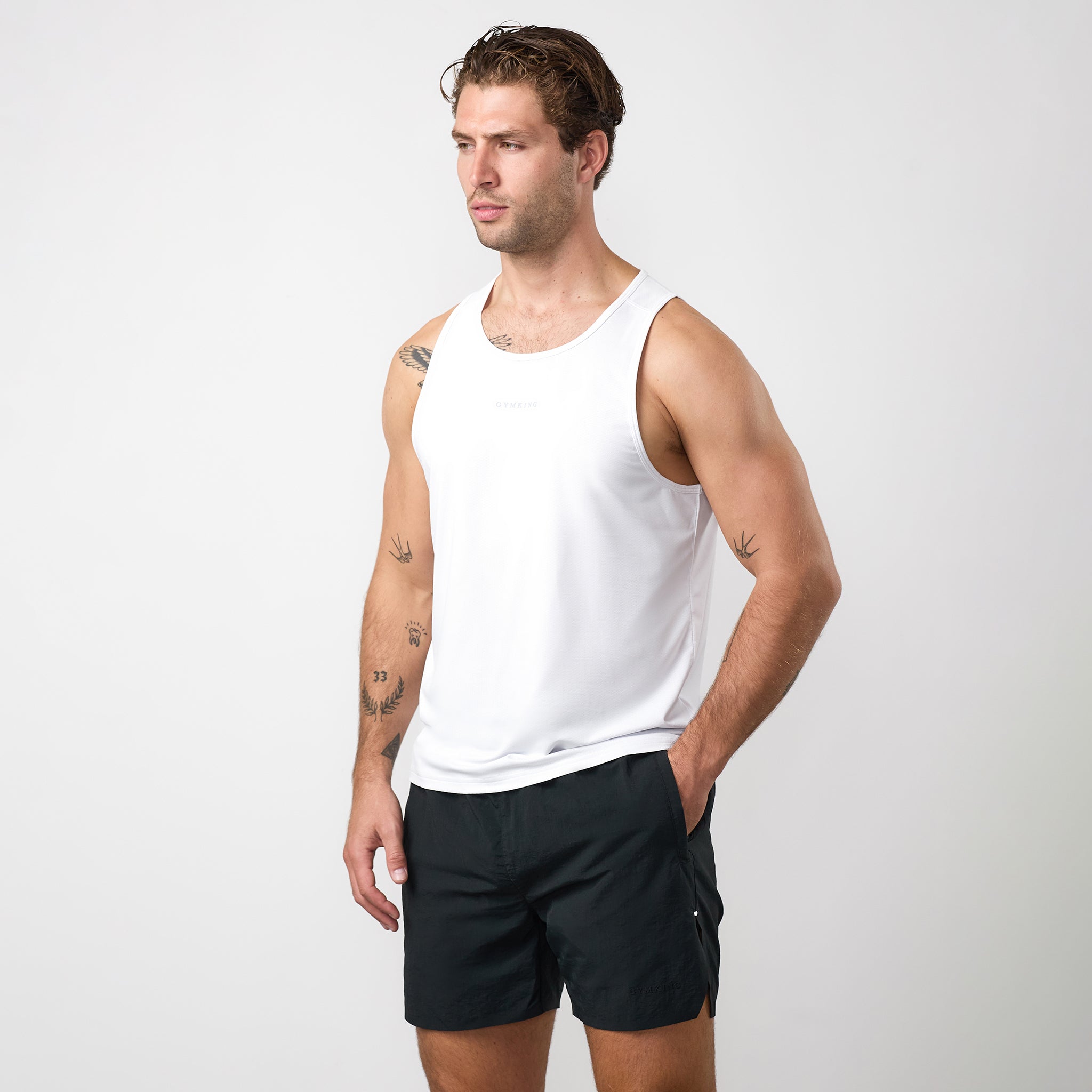 Gym King Roam Tank - White
