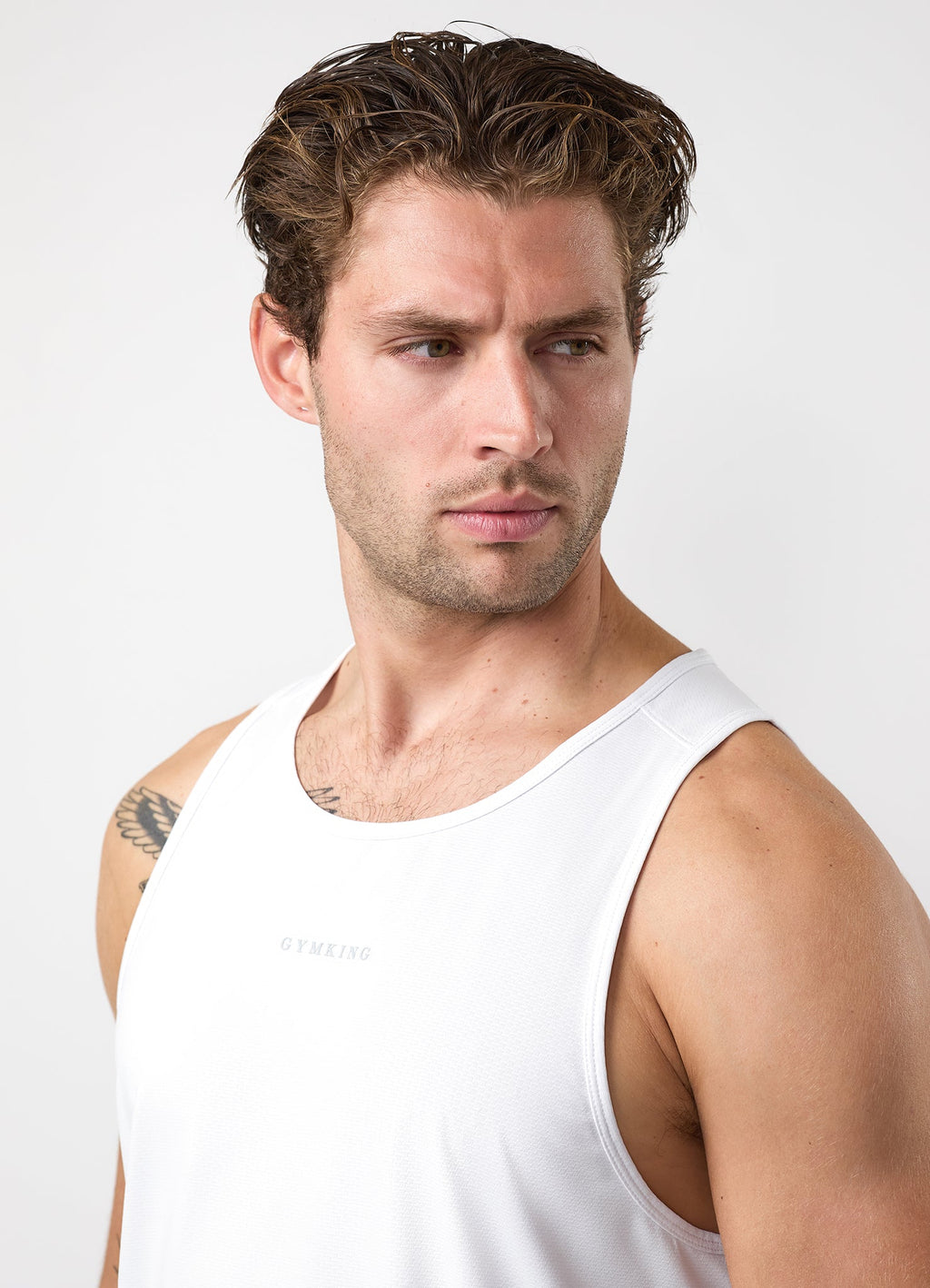Gym King Roam Tank - White