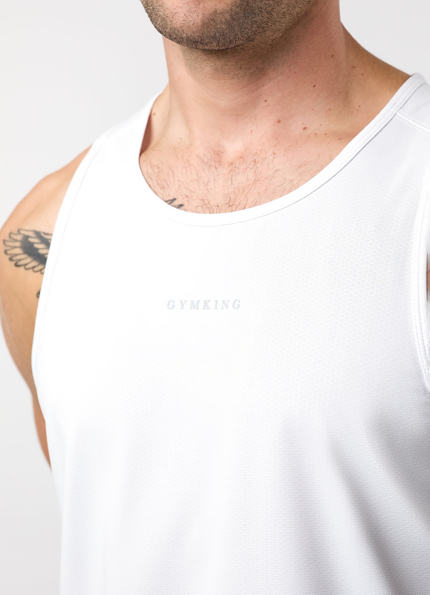 Gym King Roam Tank - White
