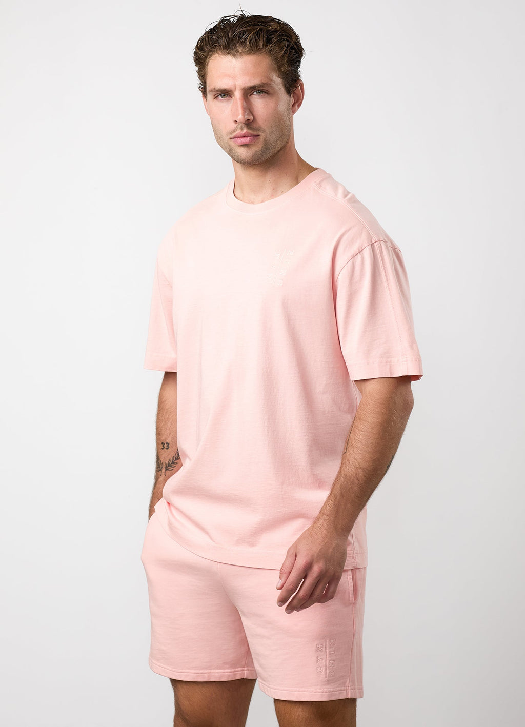 Gym King Roam Washed Tee - Faded Coral
