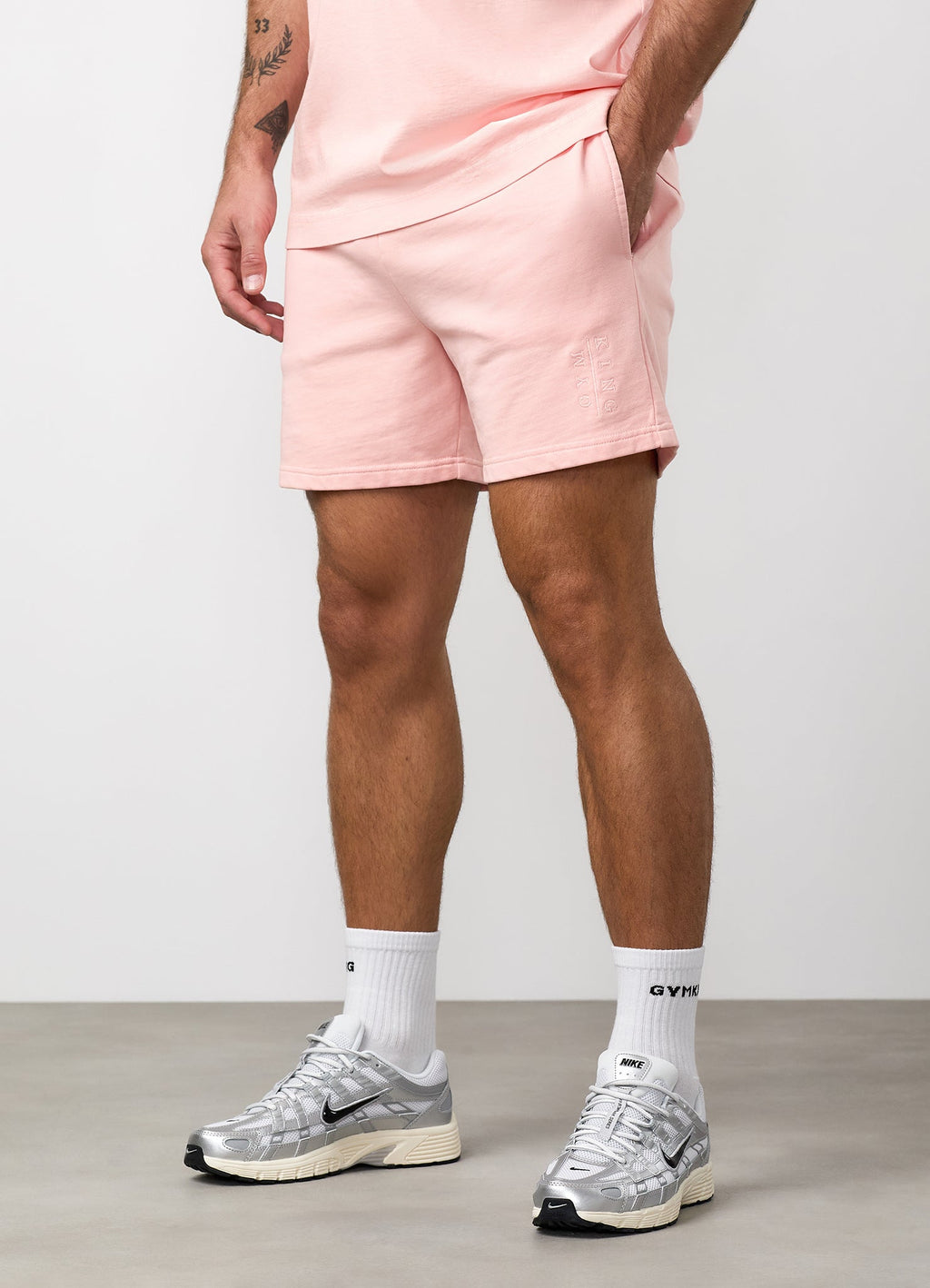 Gym King Roam Washed Short - Faded Coral