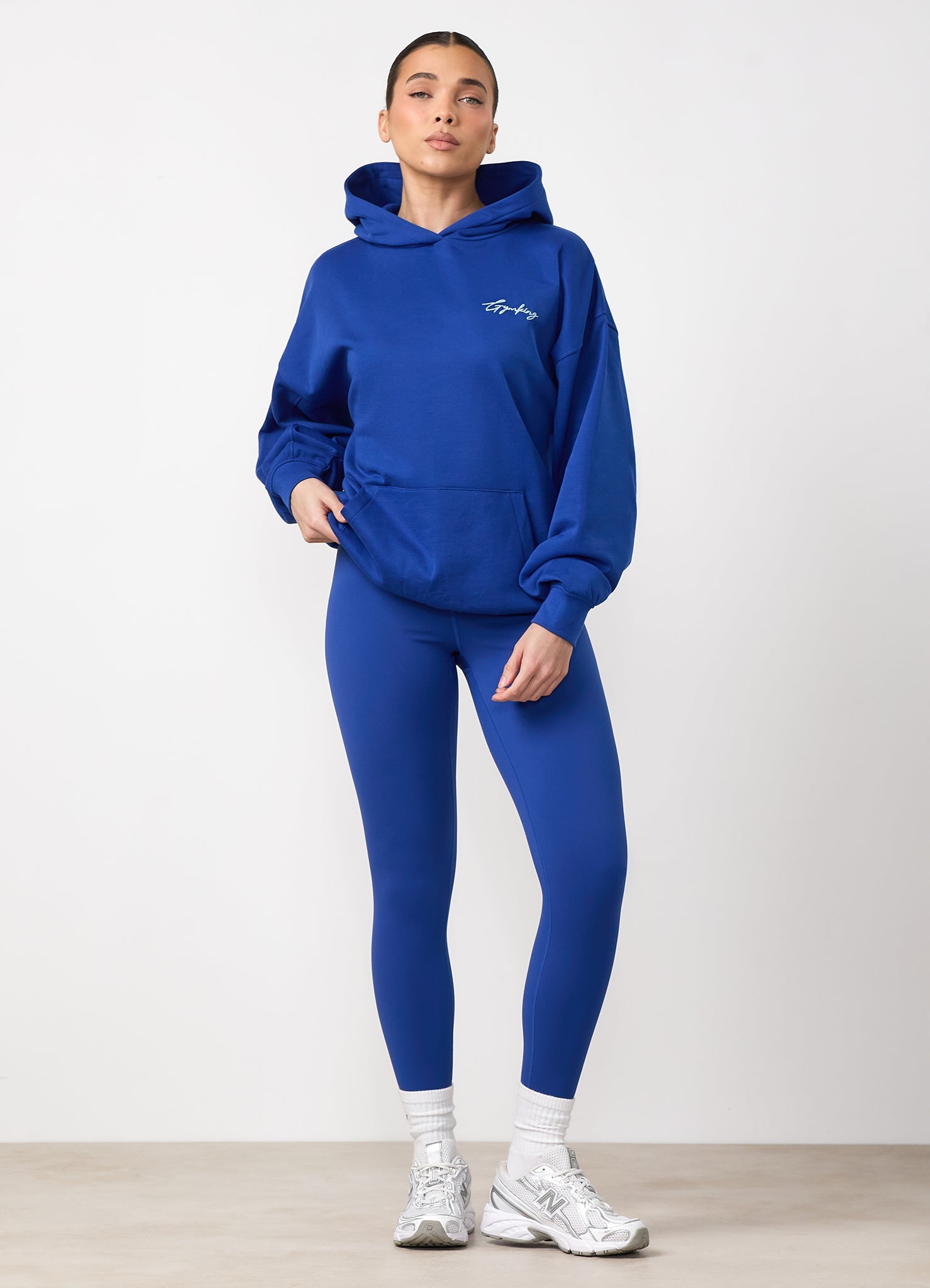 Gym King Script Mindset Hoodie - Jewel Blue