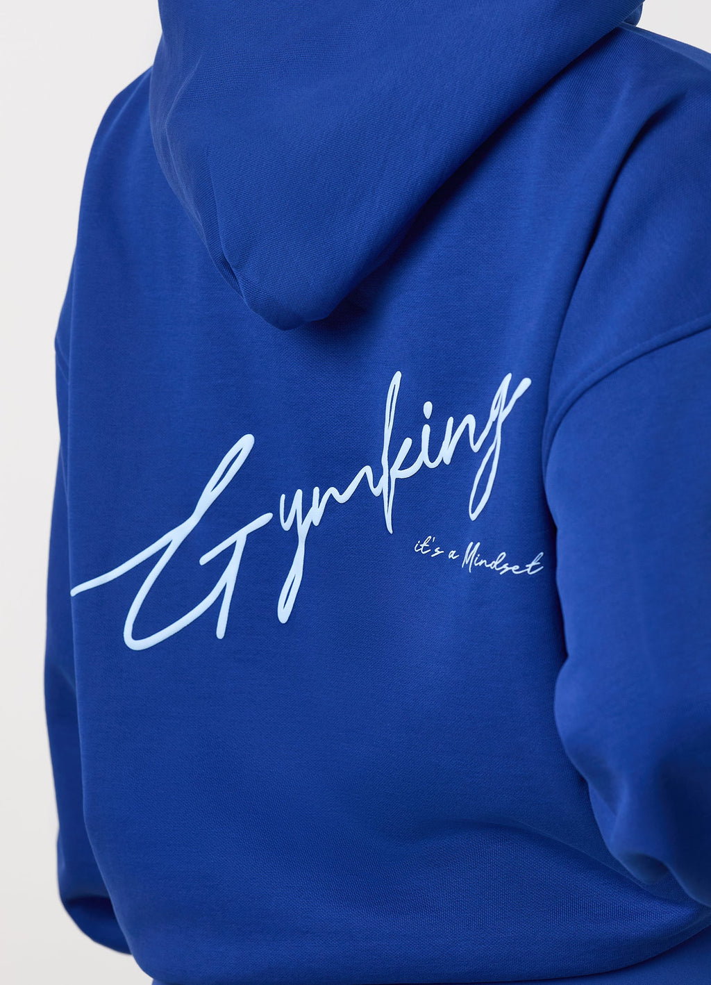 Gym King Script Mindset Hoodie - Jewel Blue
