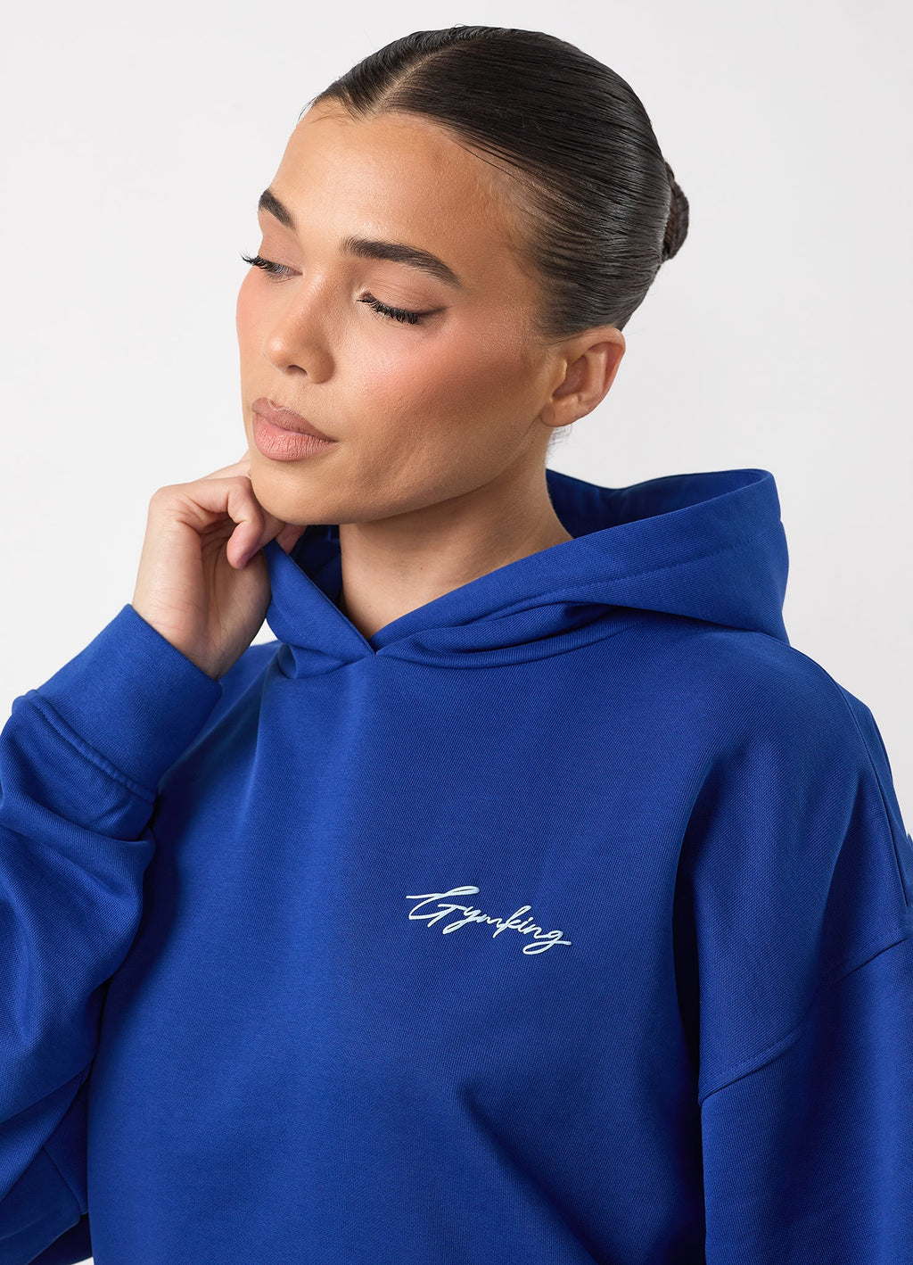 Gym King Script Mindset Hoodie - Jewel Blue