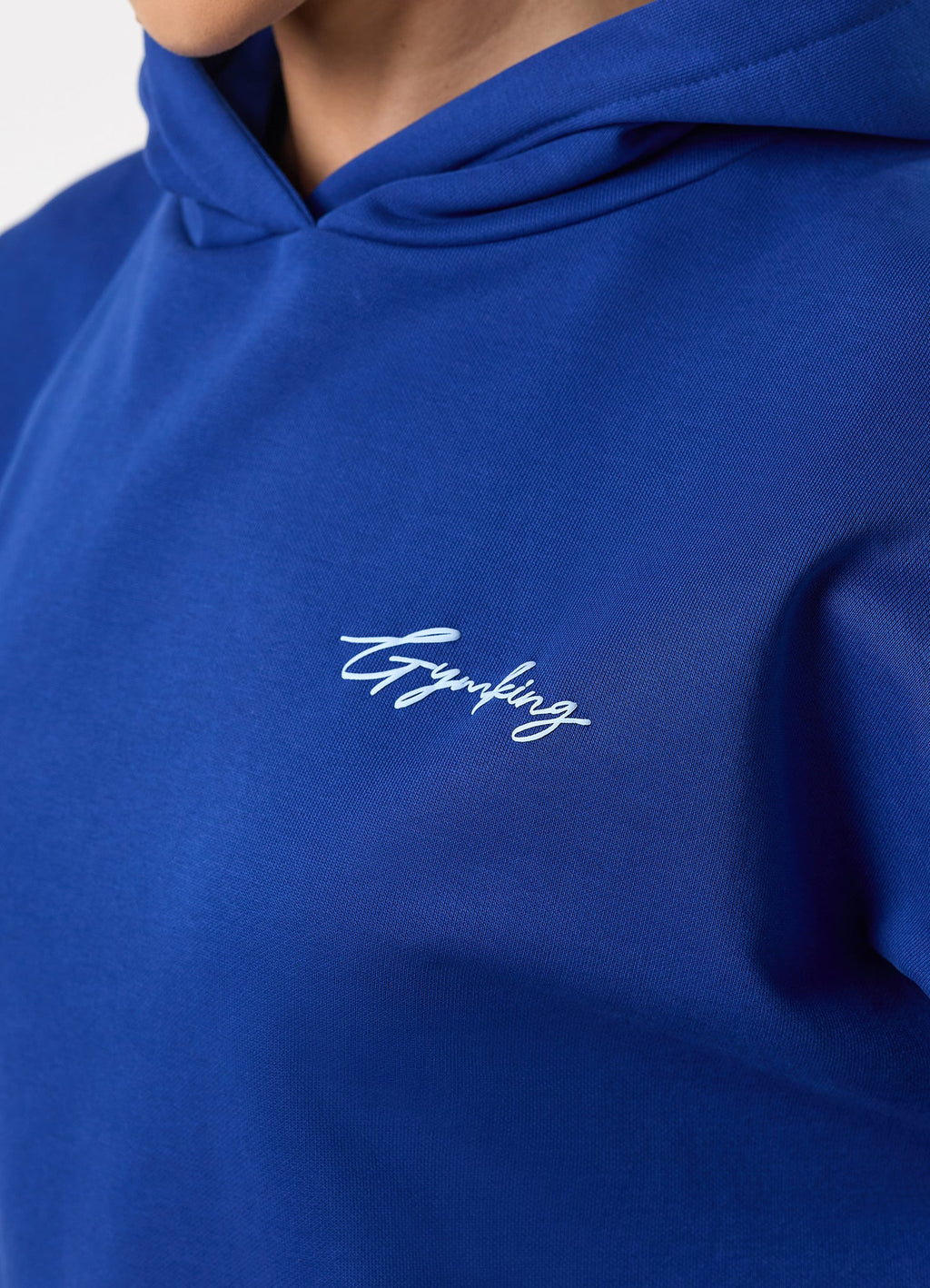 Gym King Script Mindset Hoodie - Jewel Blue