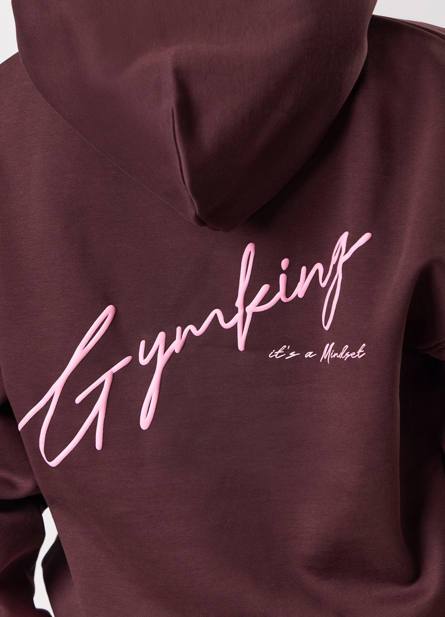 Gym King Script Mindset Hoodie - Espresso