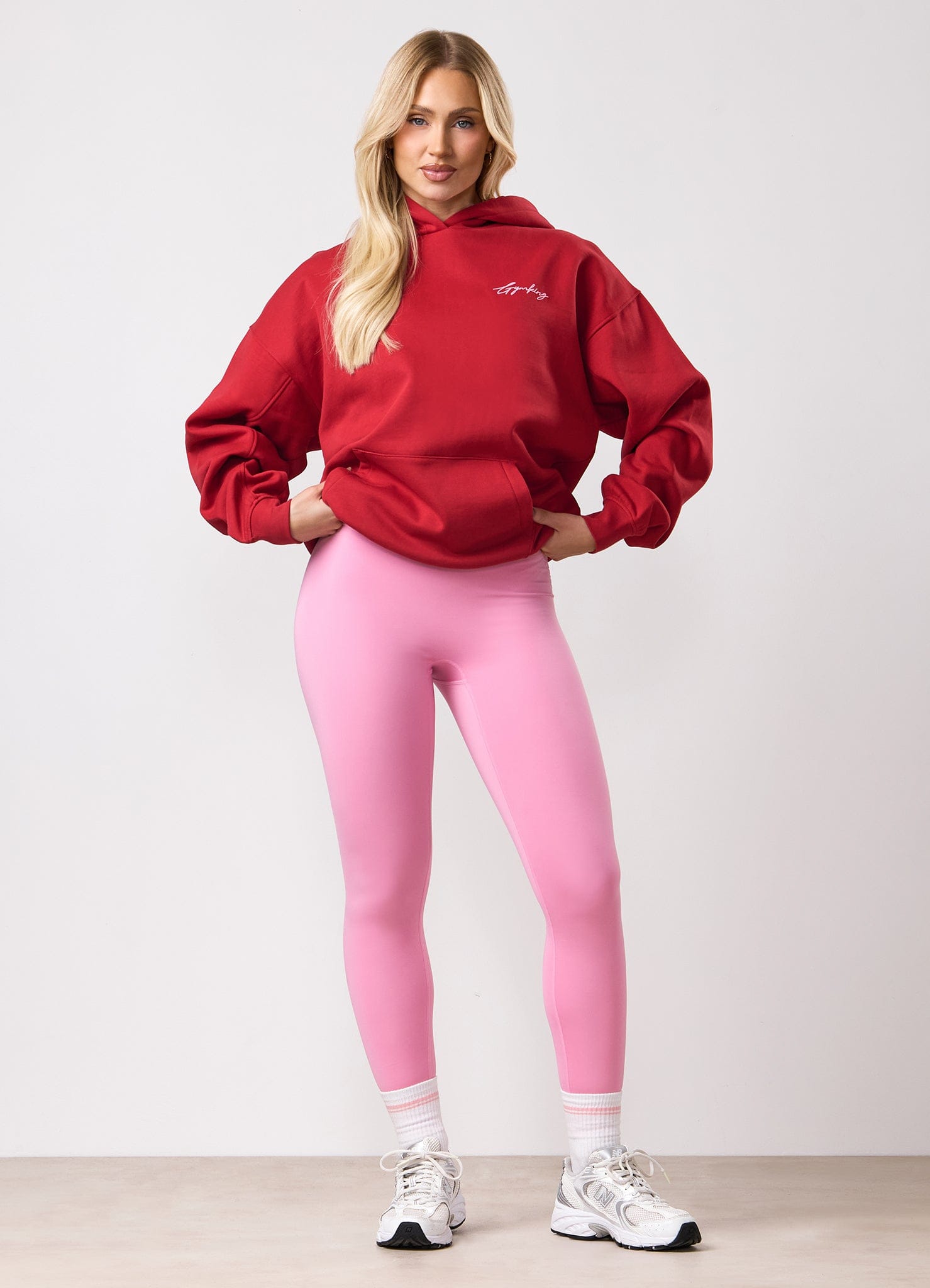 Gym King Script Mindset Hoodie - Scarlet Red