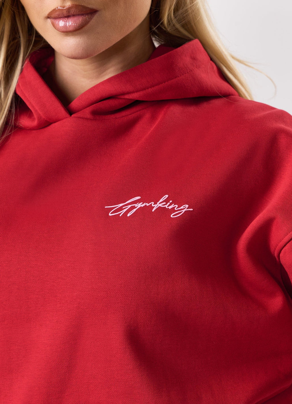 Gym King Script Mindset Hoodie - Scarlet Red