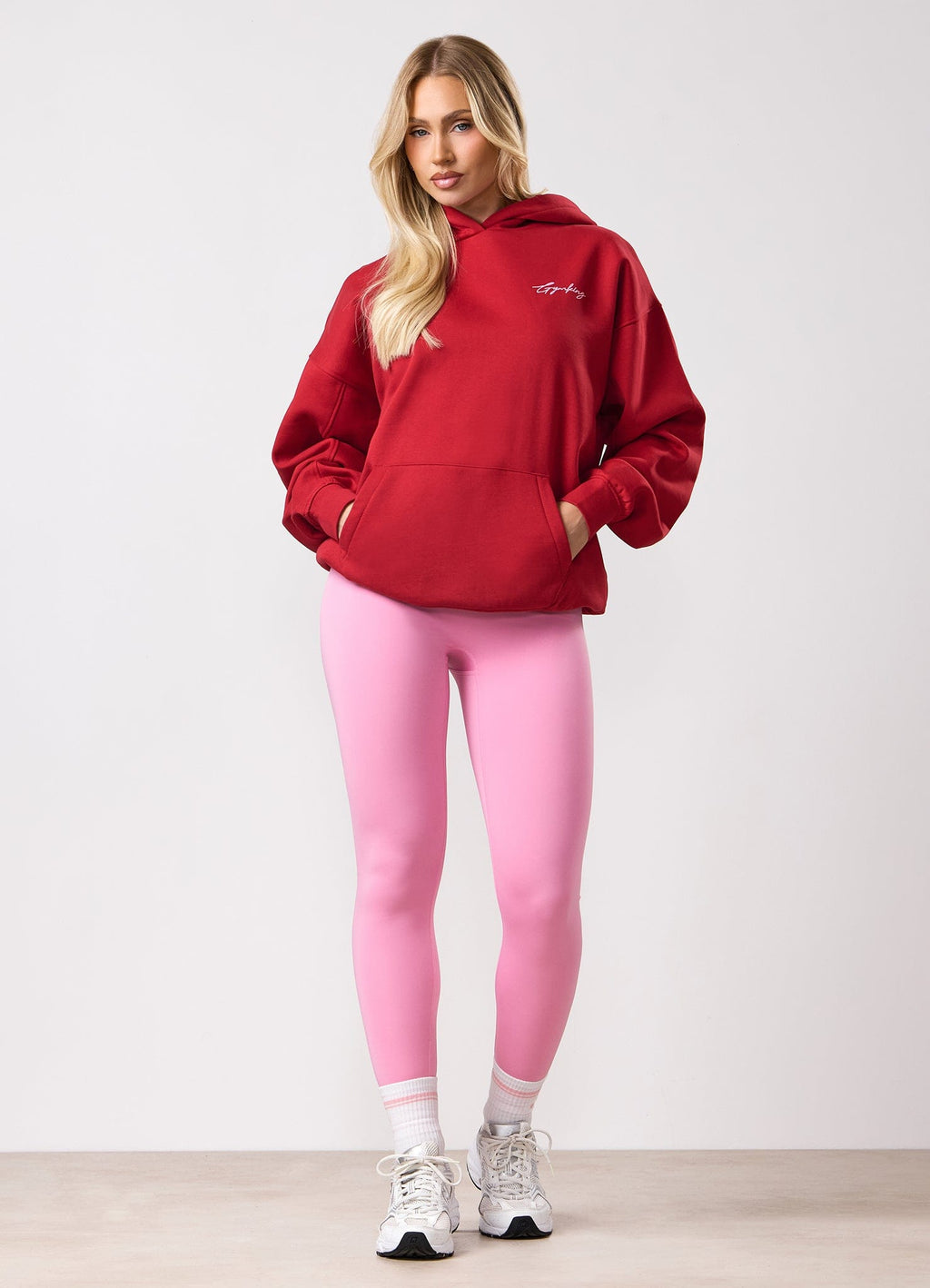 Gym King Script Mindset Hoodie - Scarlet Red