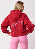 Gym King Script Mindset Hoodie - Scarlet Red
