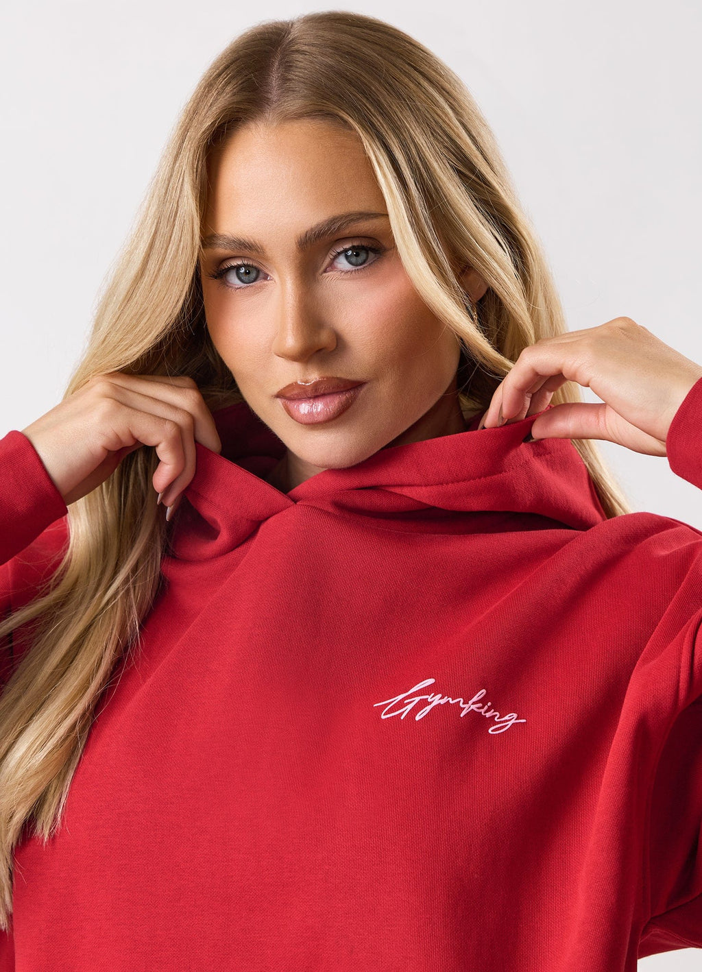 Gym King Script Mindset Hoodie - Scarlet Red