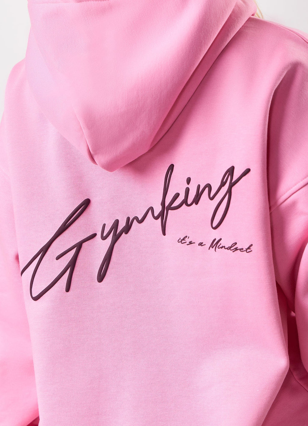 Gym King Script Mindset Hoodie - Candy Pink