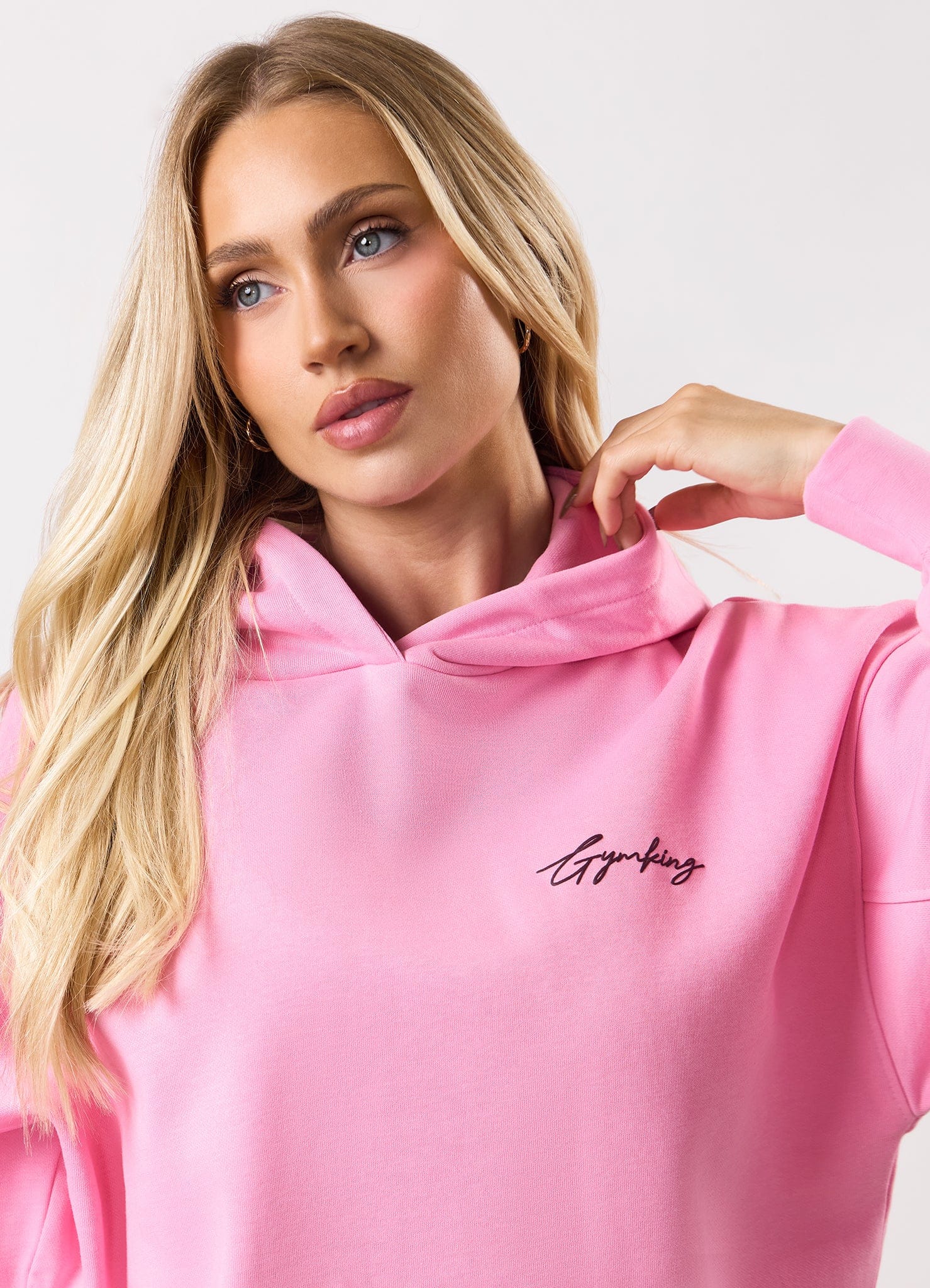 Gym King Script Mindset Hoodie - Candy Pink