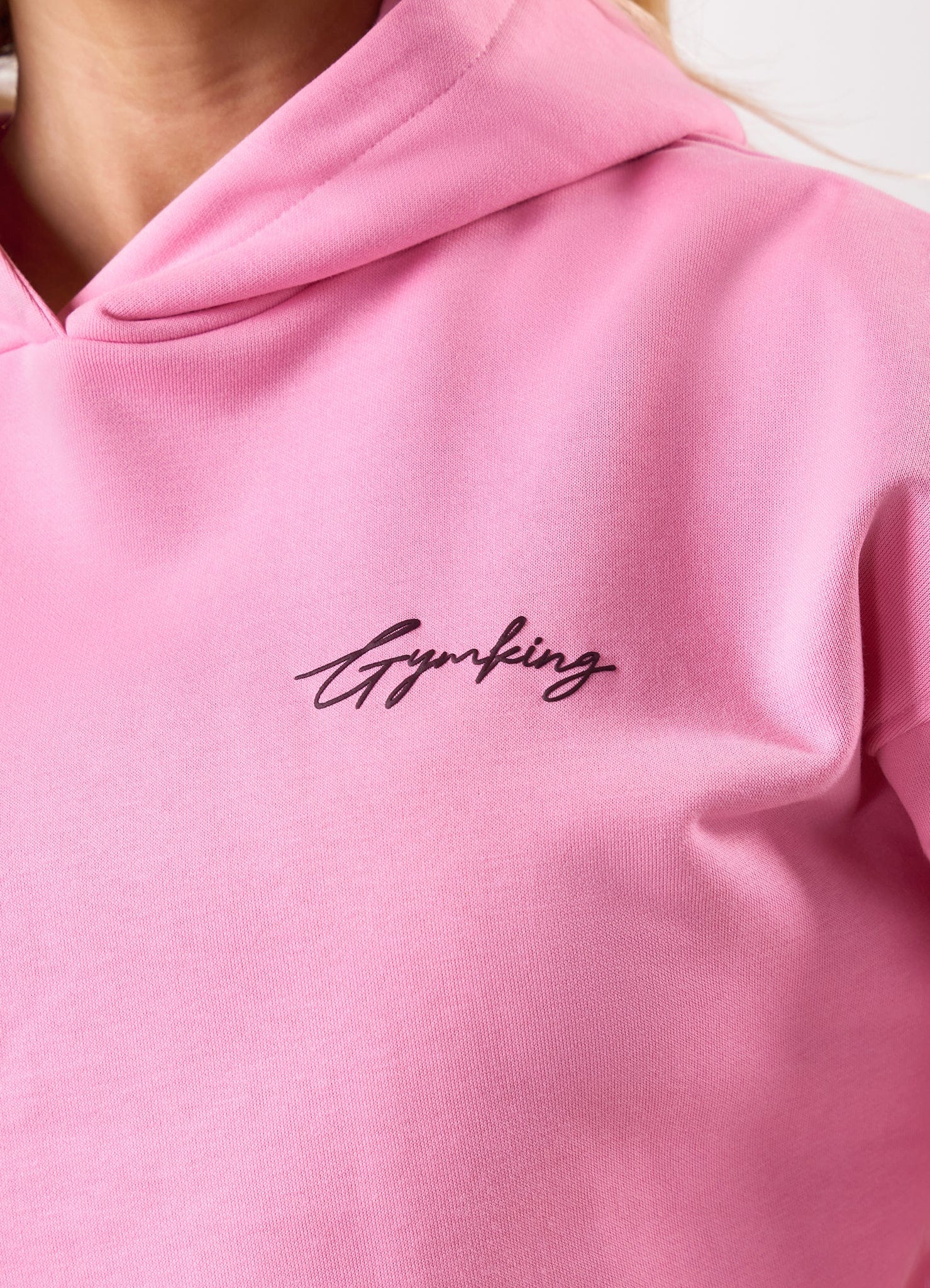 Gym King Script Mindset Hoodie - Candy Pink