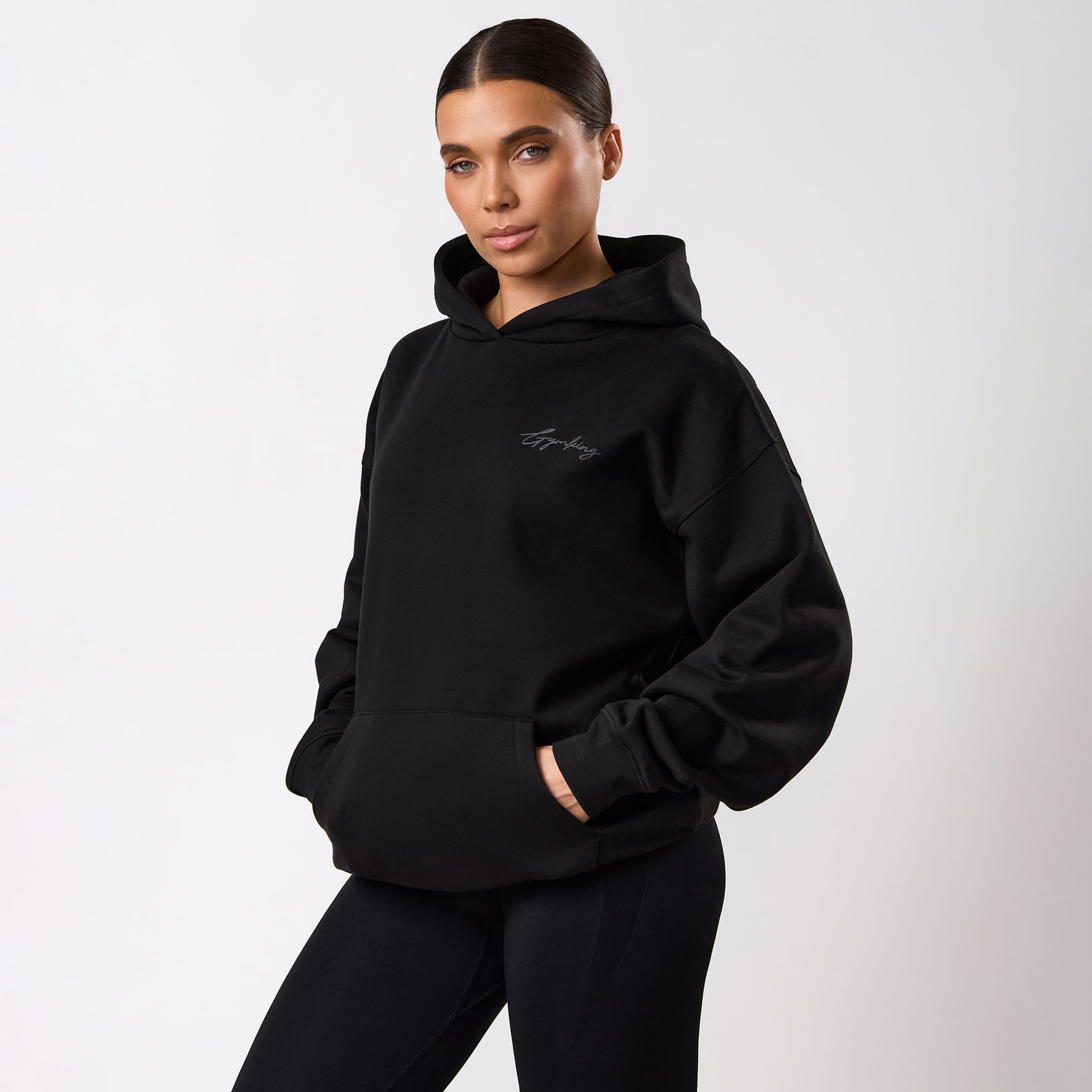 Gym King Script Mindset Hoodie - Black