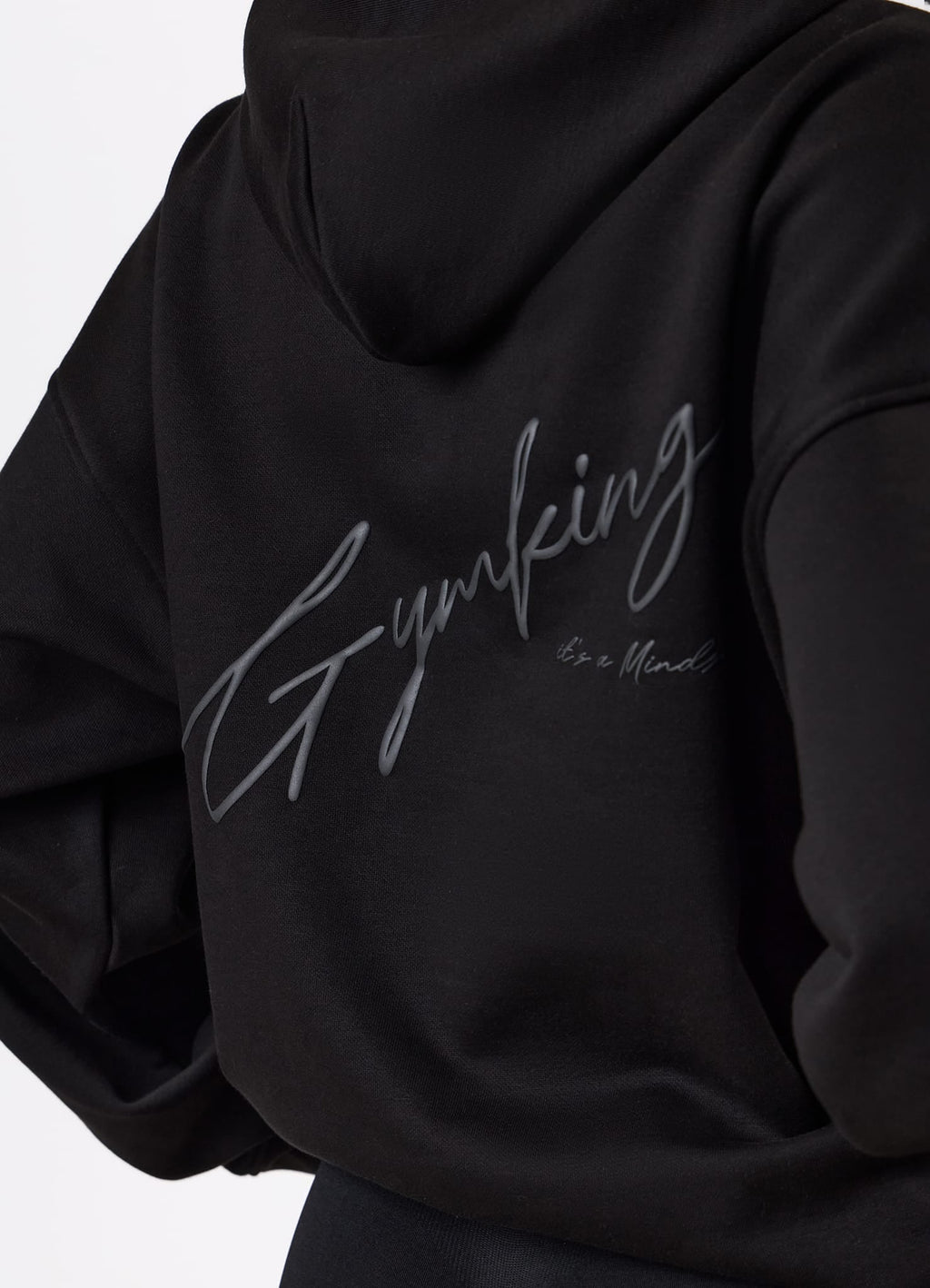 Gym King Script Mindset Hoodie - Black