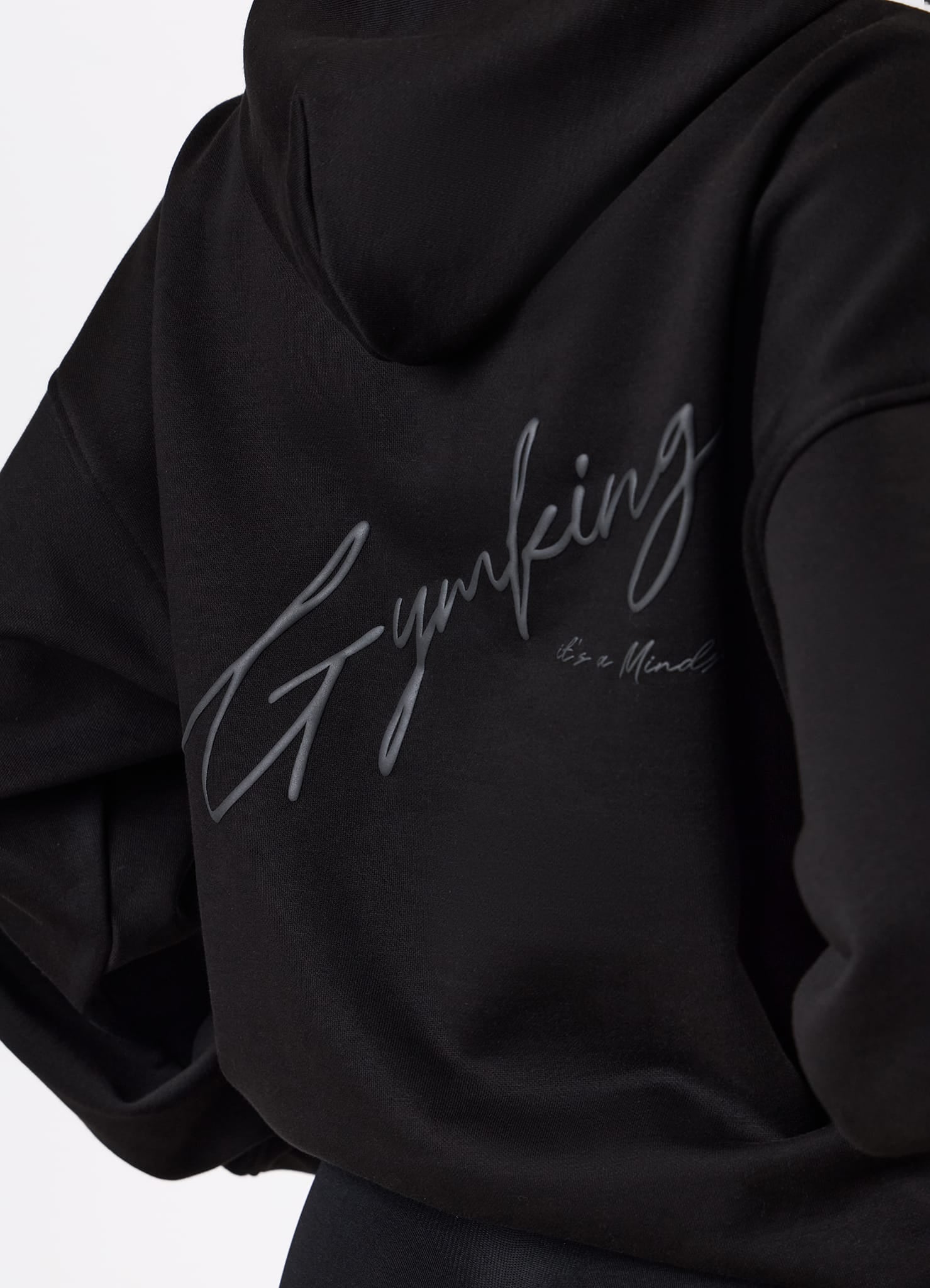 Gym King Script Mindset Hoodie - Black