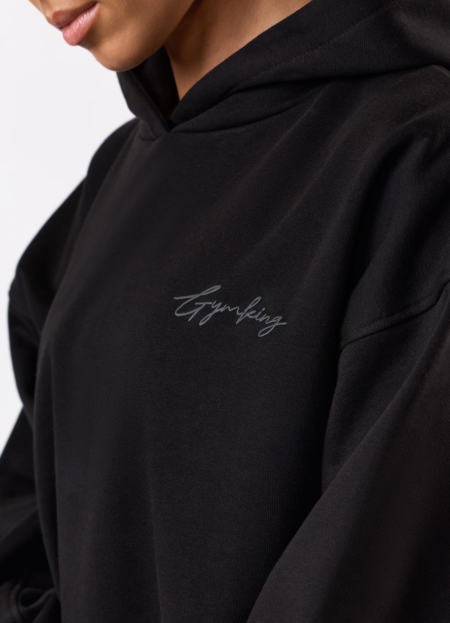 Gym King Script Mindset Hoodie - Black