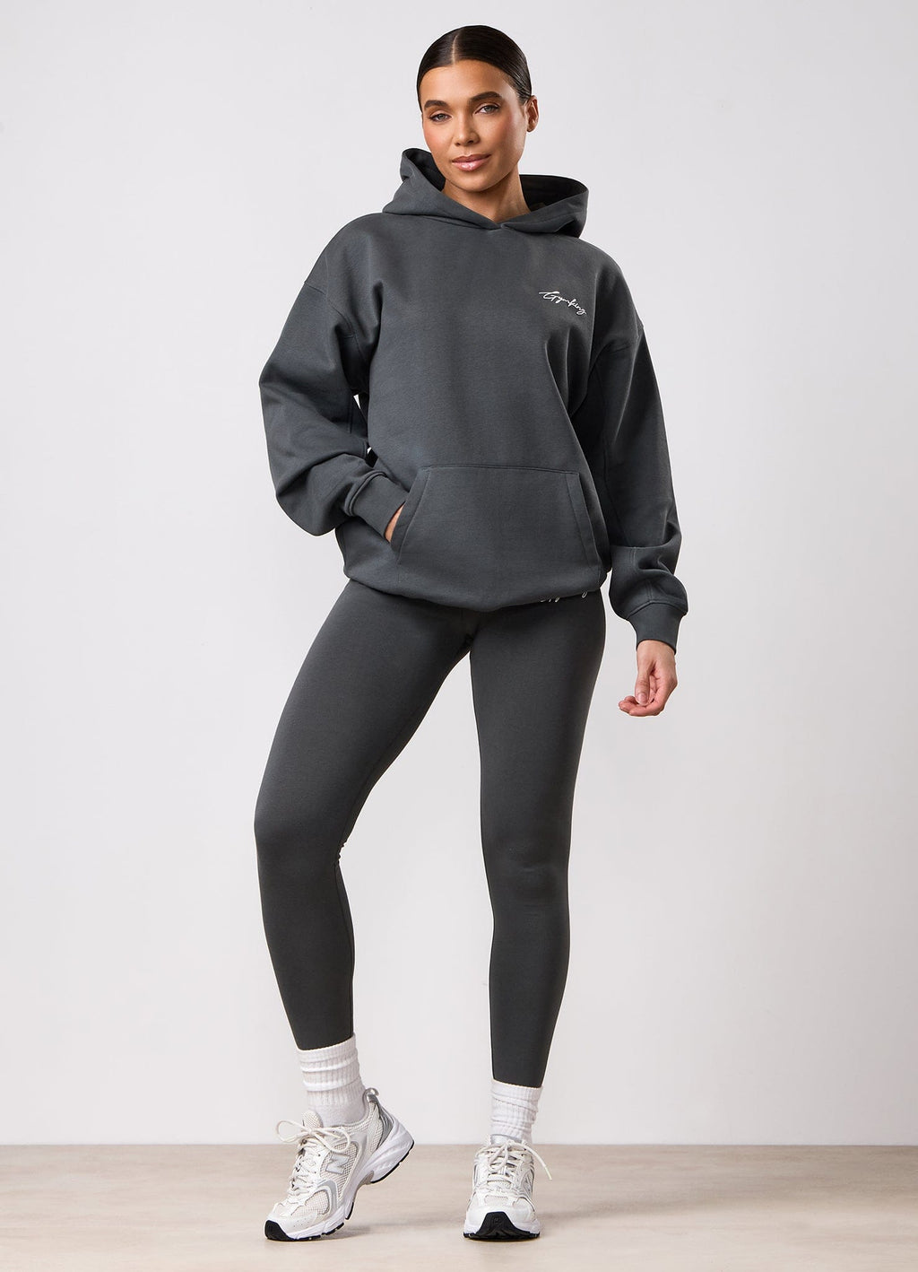 Gym King Script Mindset Hoodie - Green Smoke