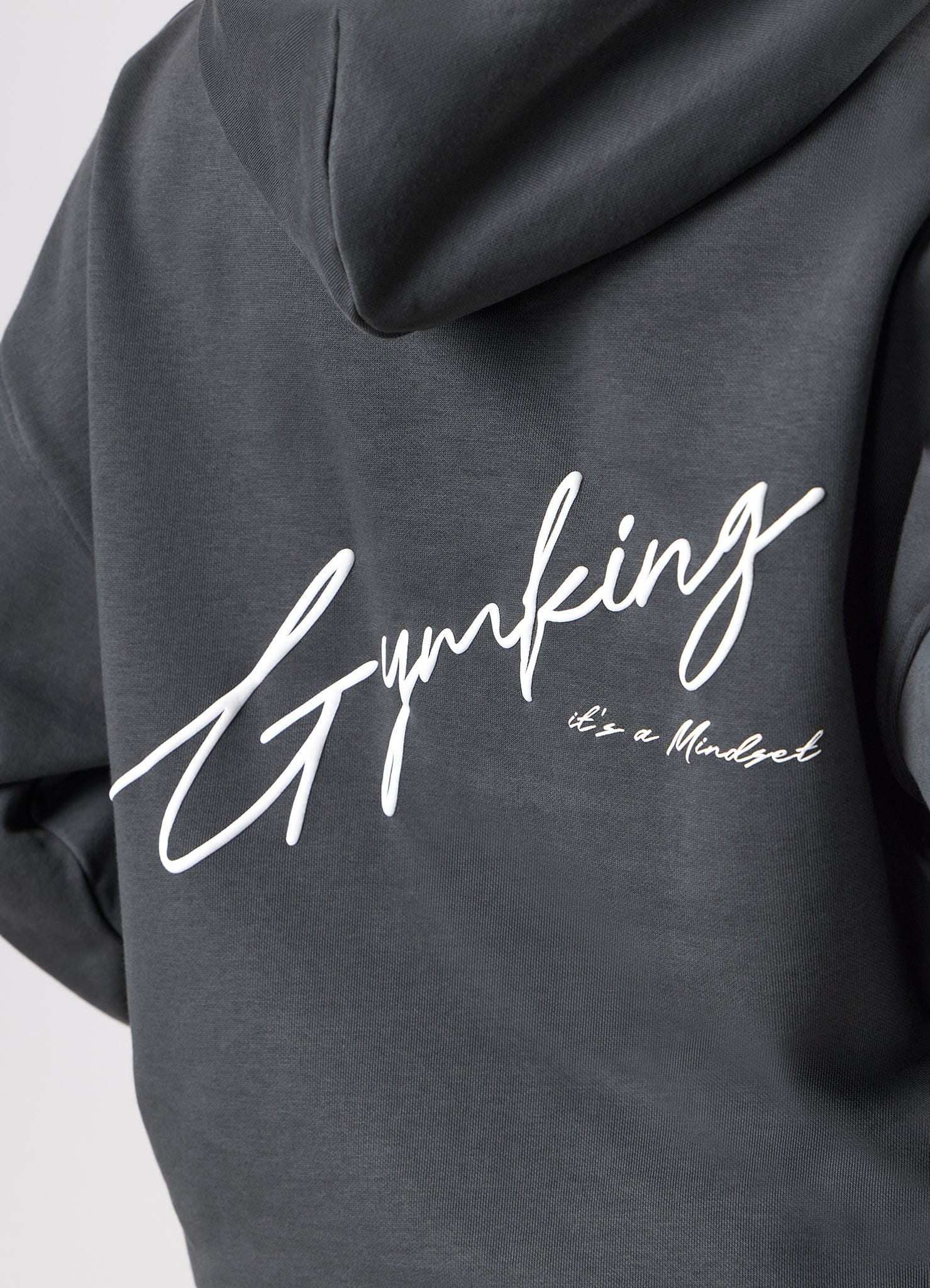 Gym King Script Mindset Hoodie - Green Smoke