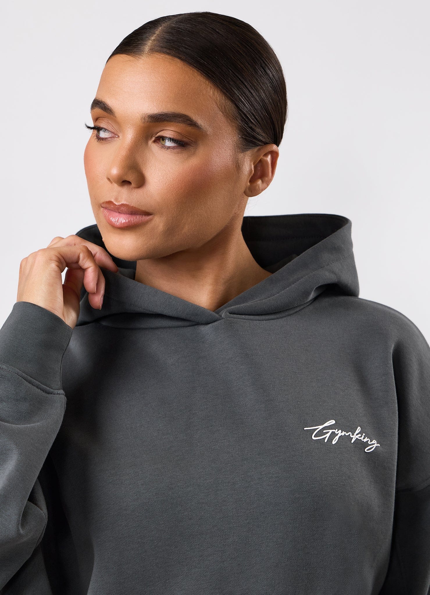 Gym King Script Mindset Hoodie - Green Smoke