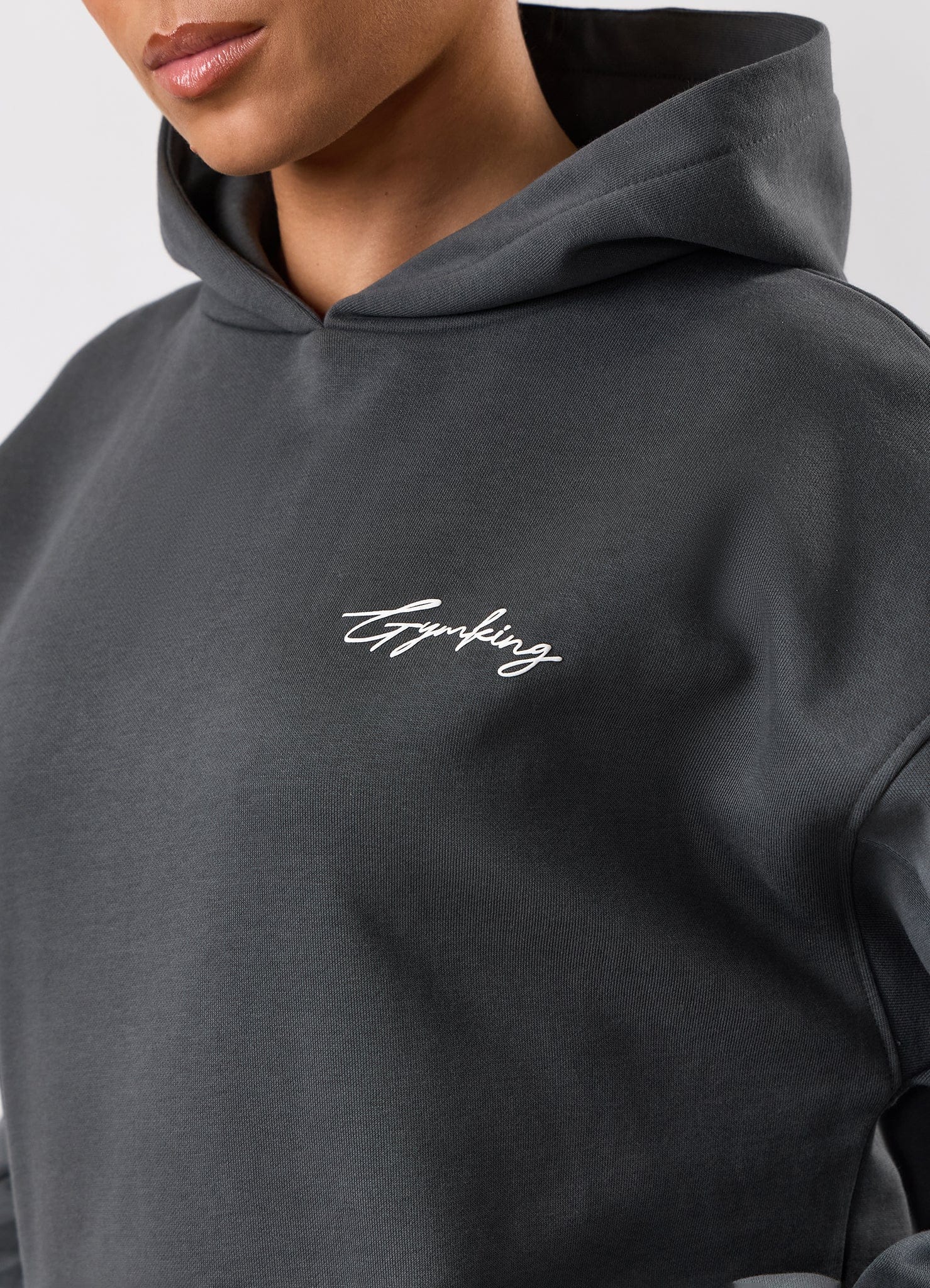 Gym King Script Mindset Hoodie - Green Smoke