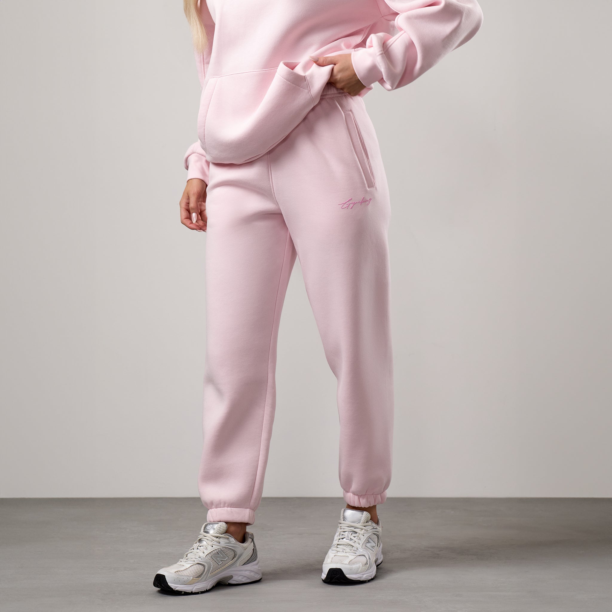 Gym King Script Mindset Relaxed Fit Jogger - Baby Pink
