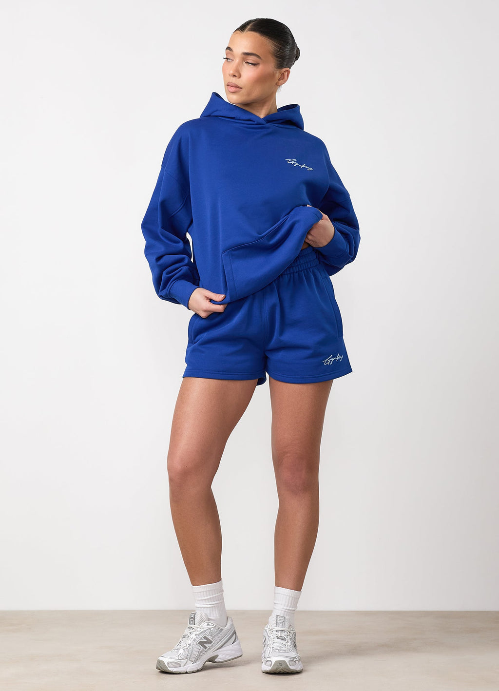 Gym King Script Mindset Short - Jewel Blue