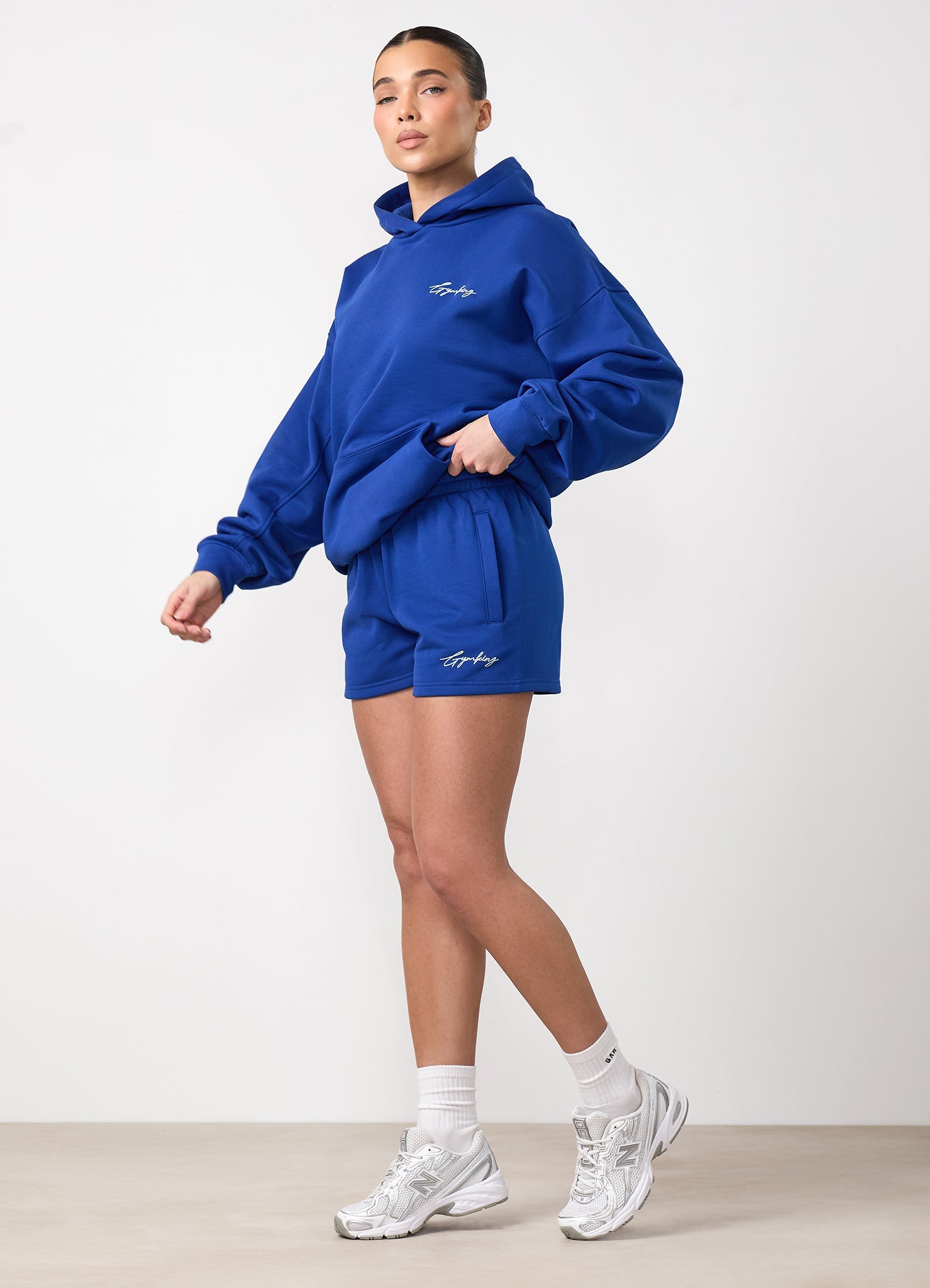 Gym King Script Mindset Short - Jewel Blue