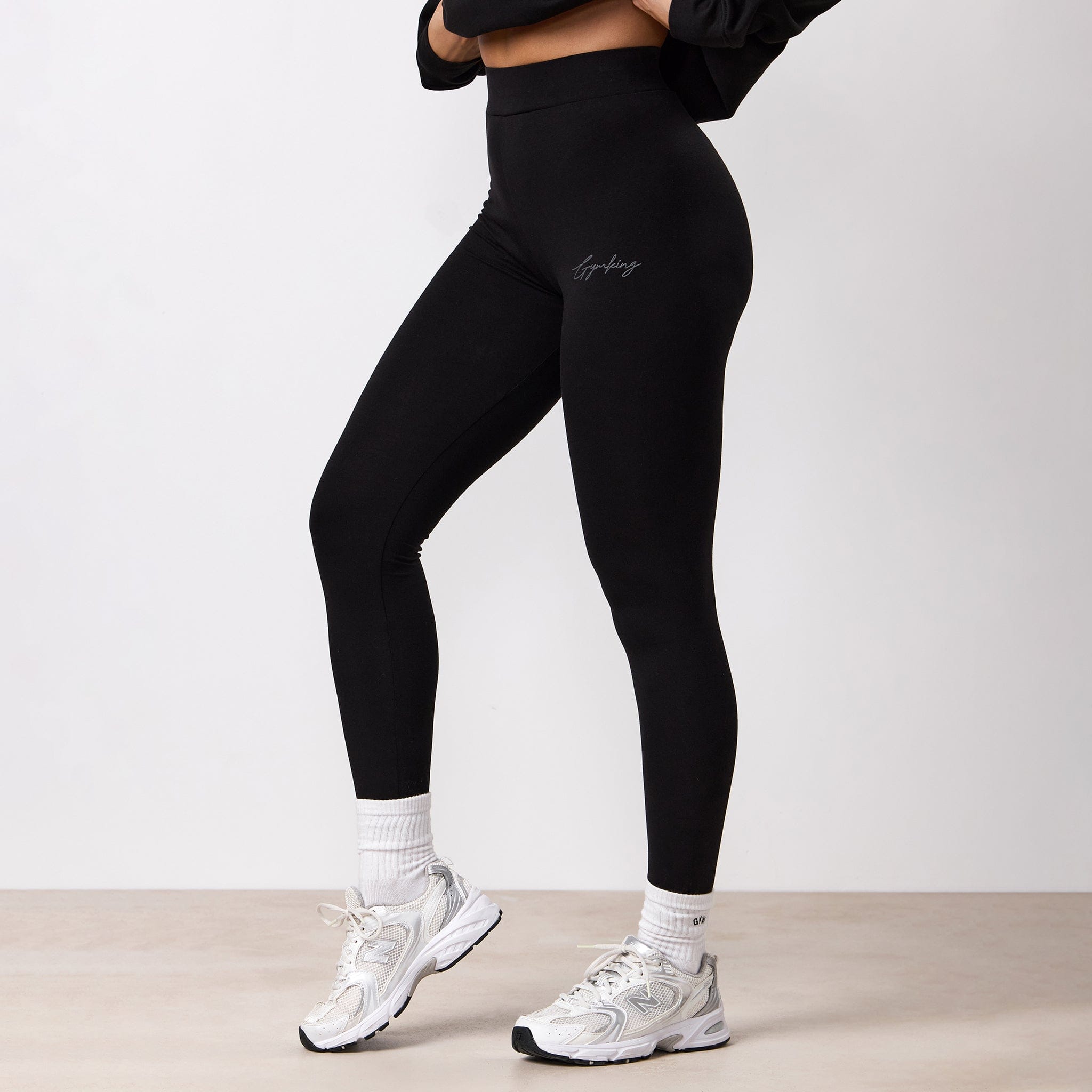Gym King Script Mindset Jersey Legging - Black