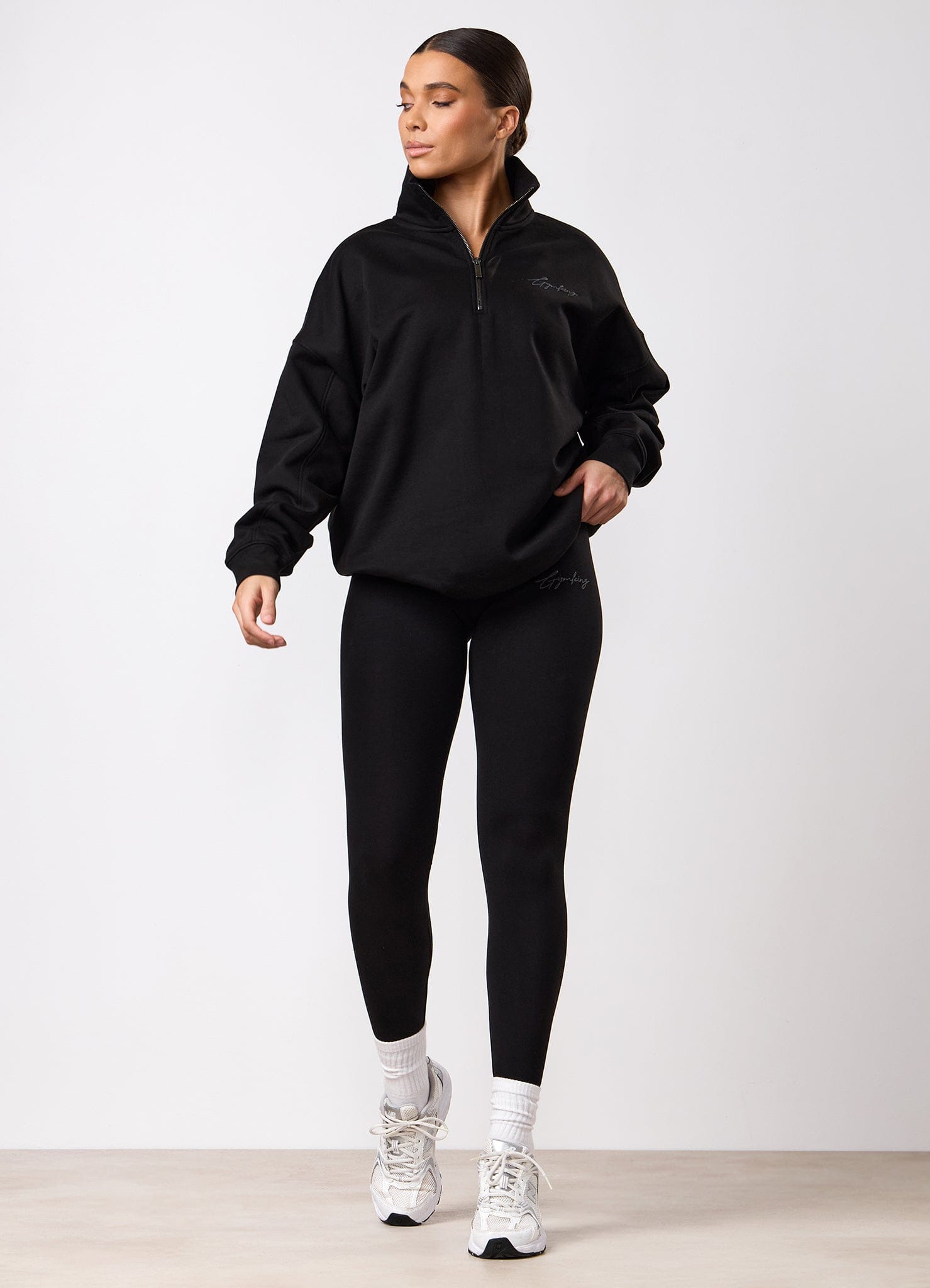 Gym King Script Mindset Jersey Legging - Black