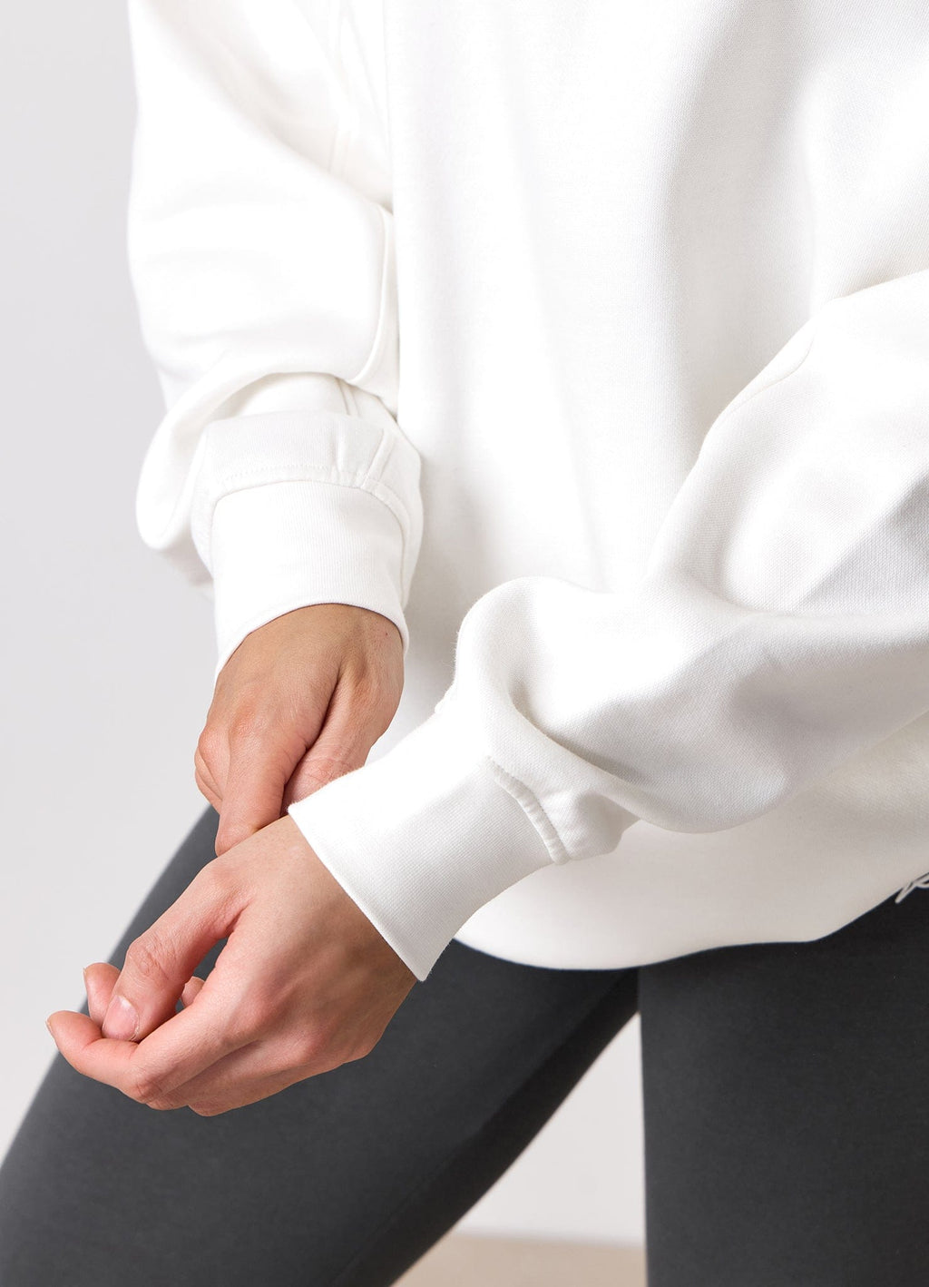 Gym King Script Mindset 1/4 Zip Funnel - Cream