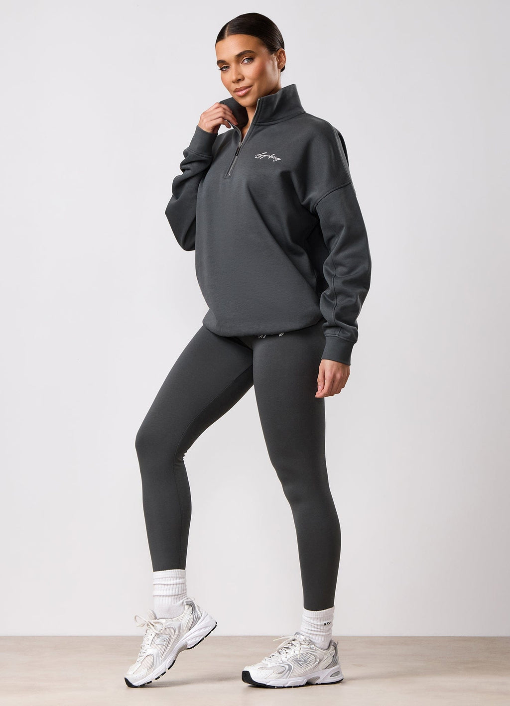 Gym King Script Mindset Jersey Legging - Green Smoke