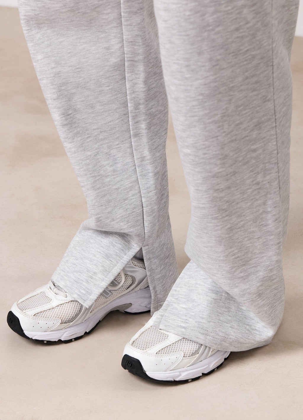 Gym King Script Mindset Straight Leg Jogger - Snow Marl
