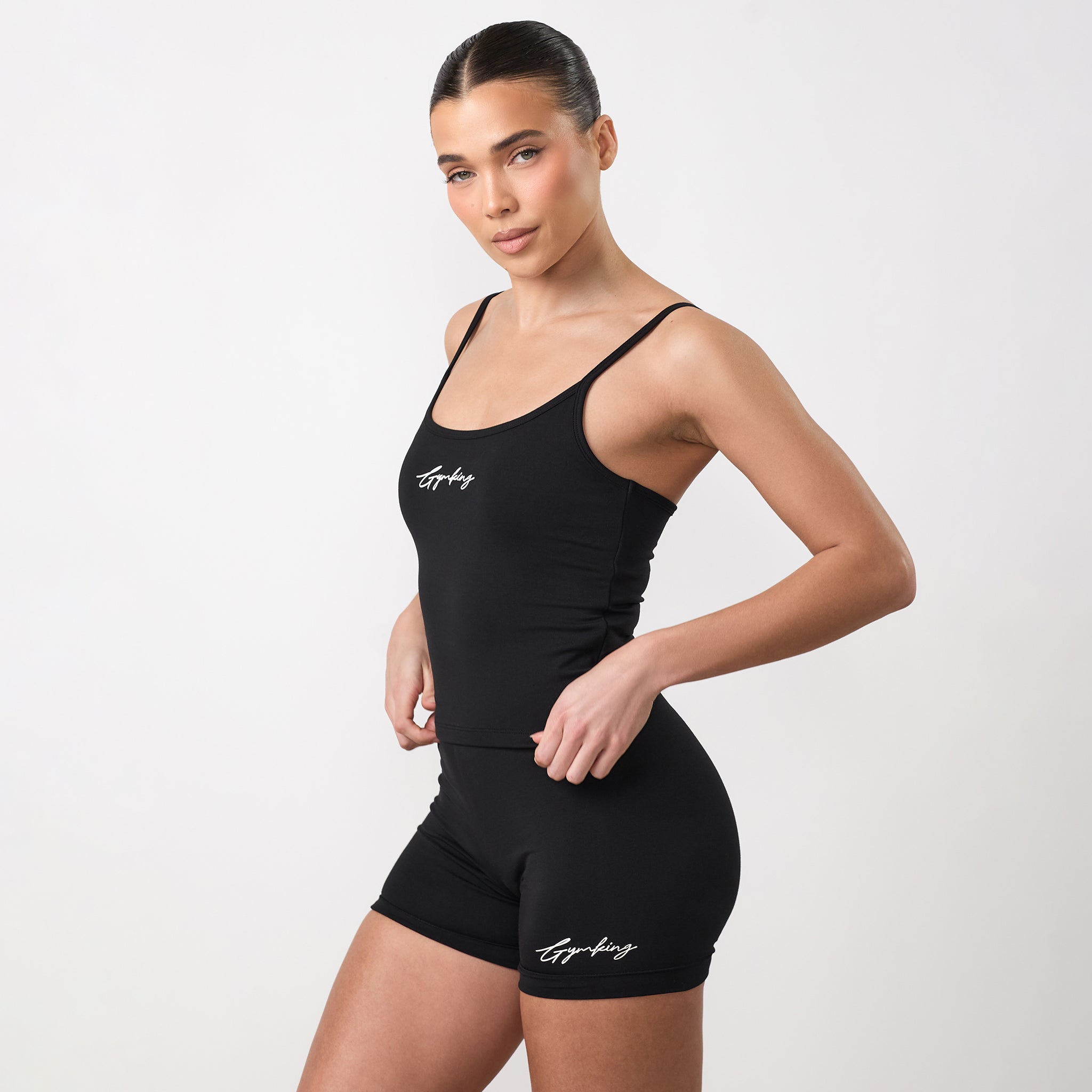 Gym King Script Mindset Strappy Tank - Black