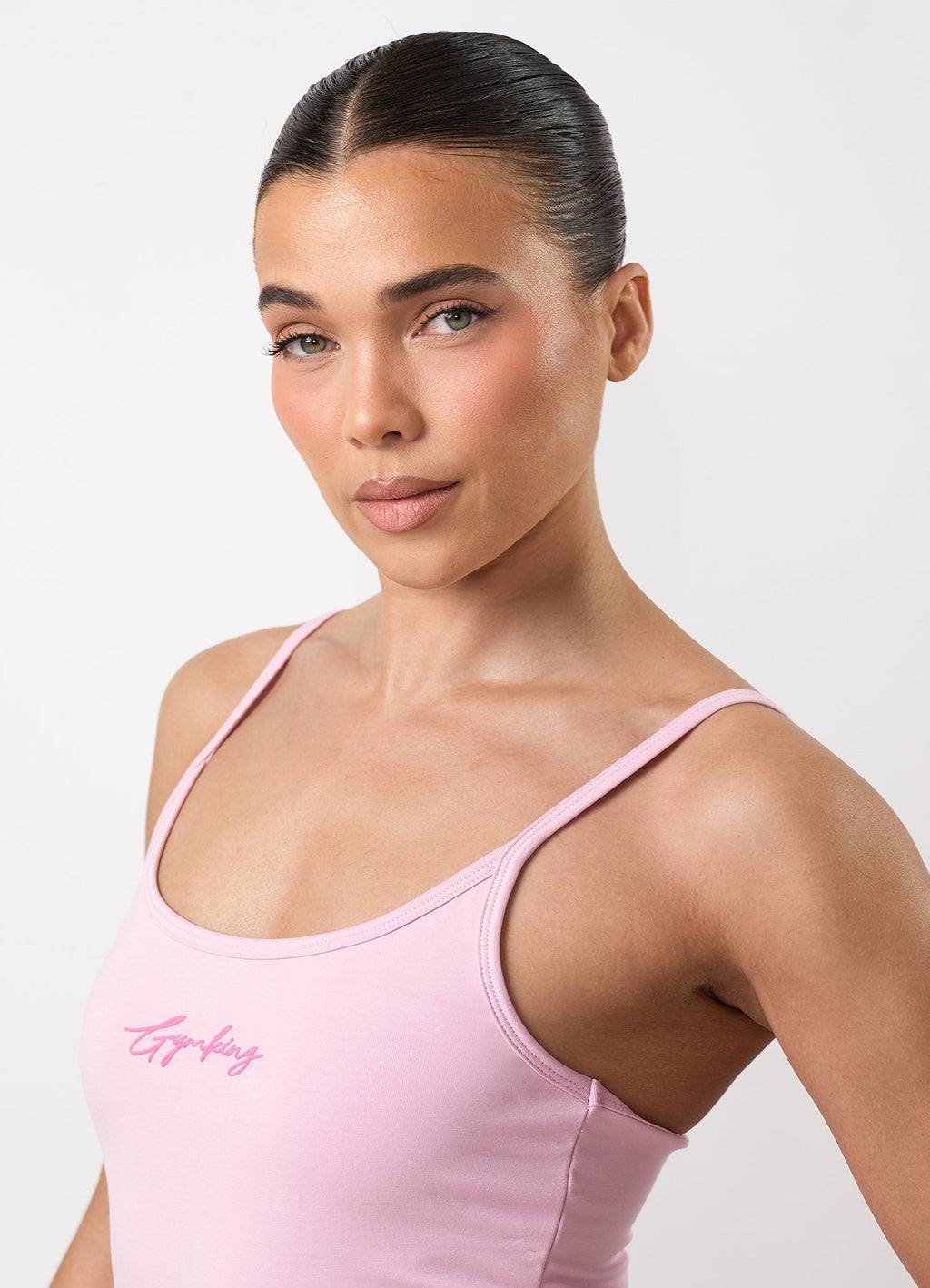 Gym King Script Mindset Strappy Tank - Soft Pink