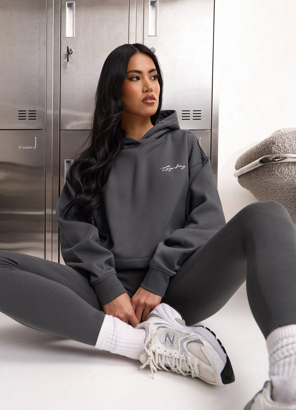 Gym King Script Mindset Hoodie - Green Smoke
