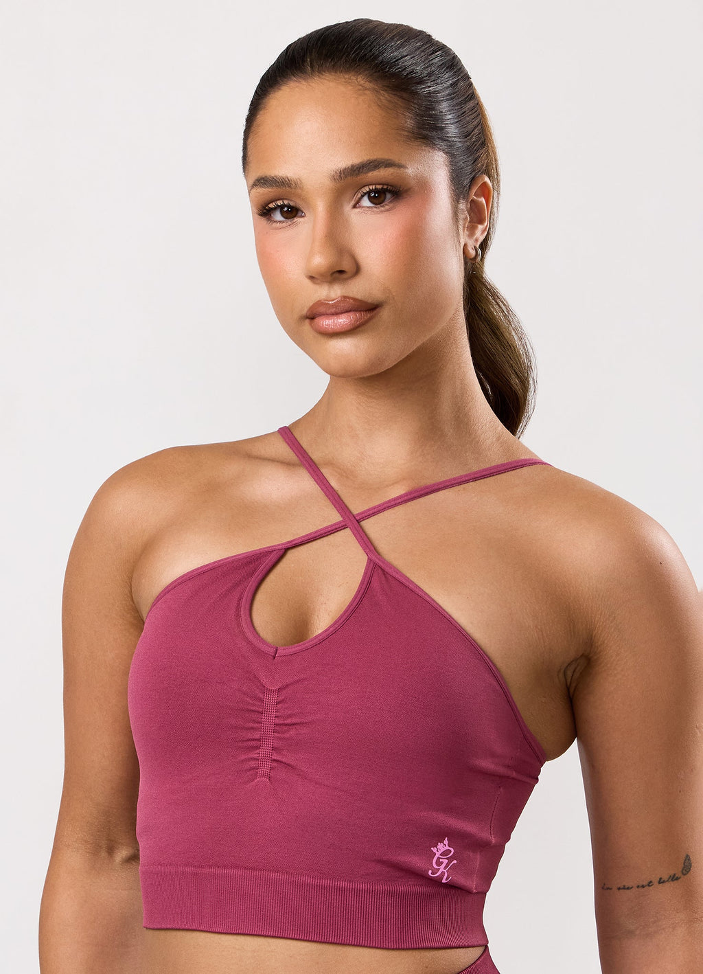 Gym King Sculpt Scrunch Multiway Tank - Pomegranate