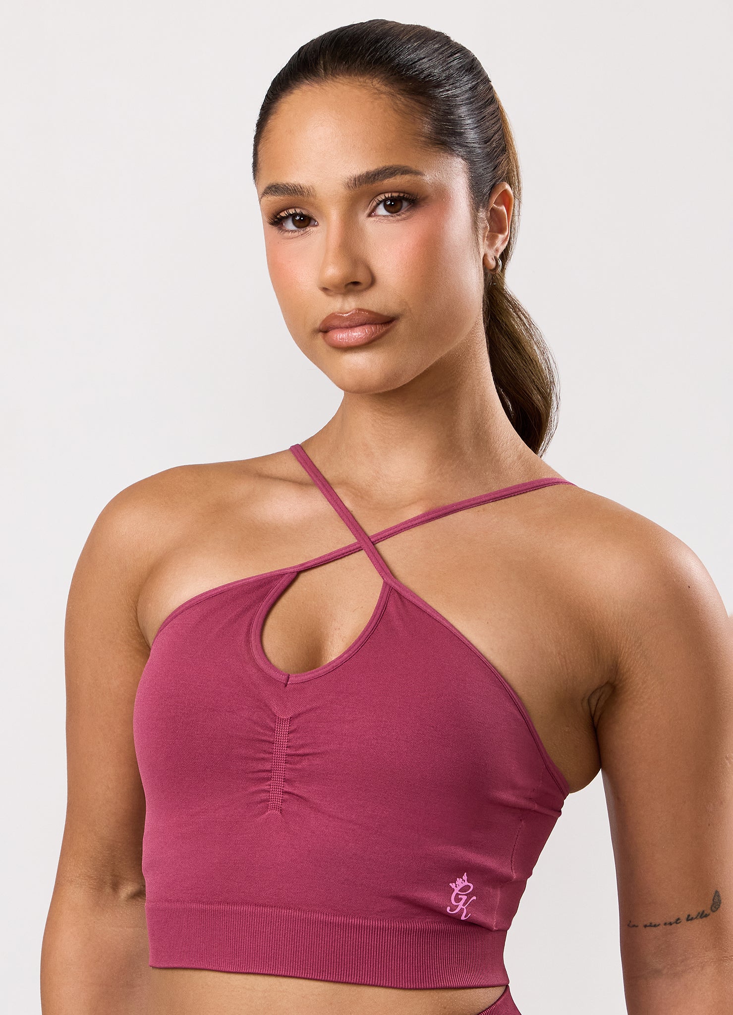 Gym King Sculpt Scrunch Multiway Tank - Pomegranate
