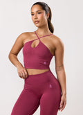 Gym King Sculpt Scrunch Multiway Tank - Pomegranate